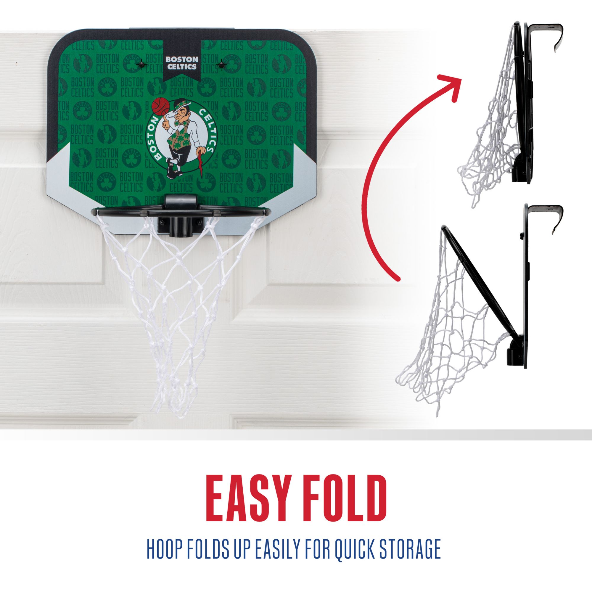 Franklin Unisex Boston Celtics Over The Door Mini Basketball Hoop and Ball Set product image