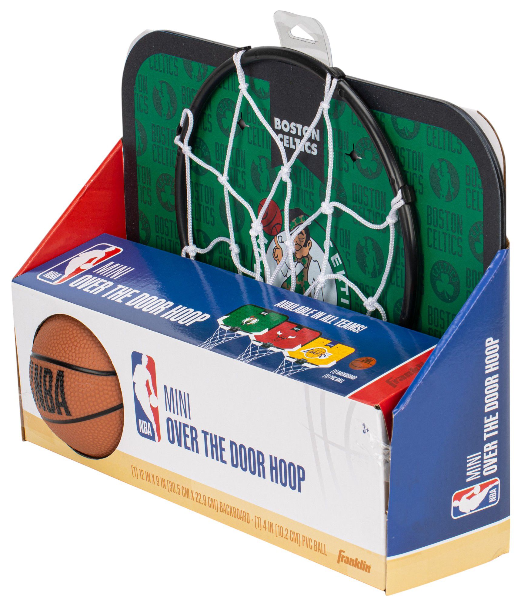 Franklin Unisex Boston Celtics Over The Door Mini Basketball Hoop and Ball Set product image