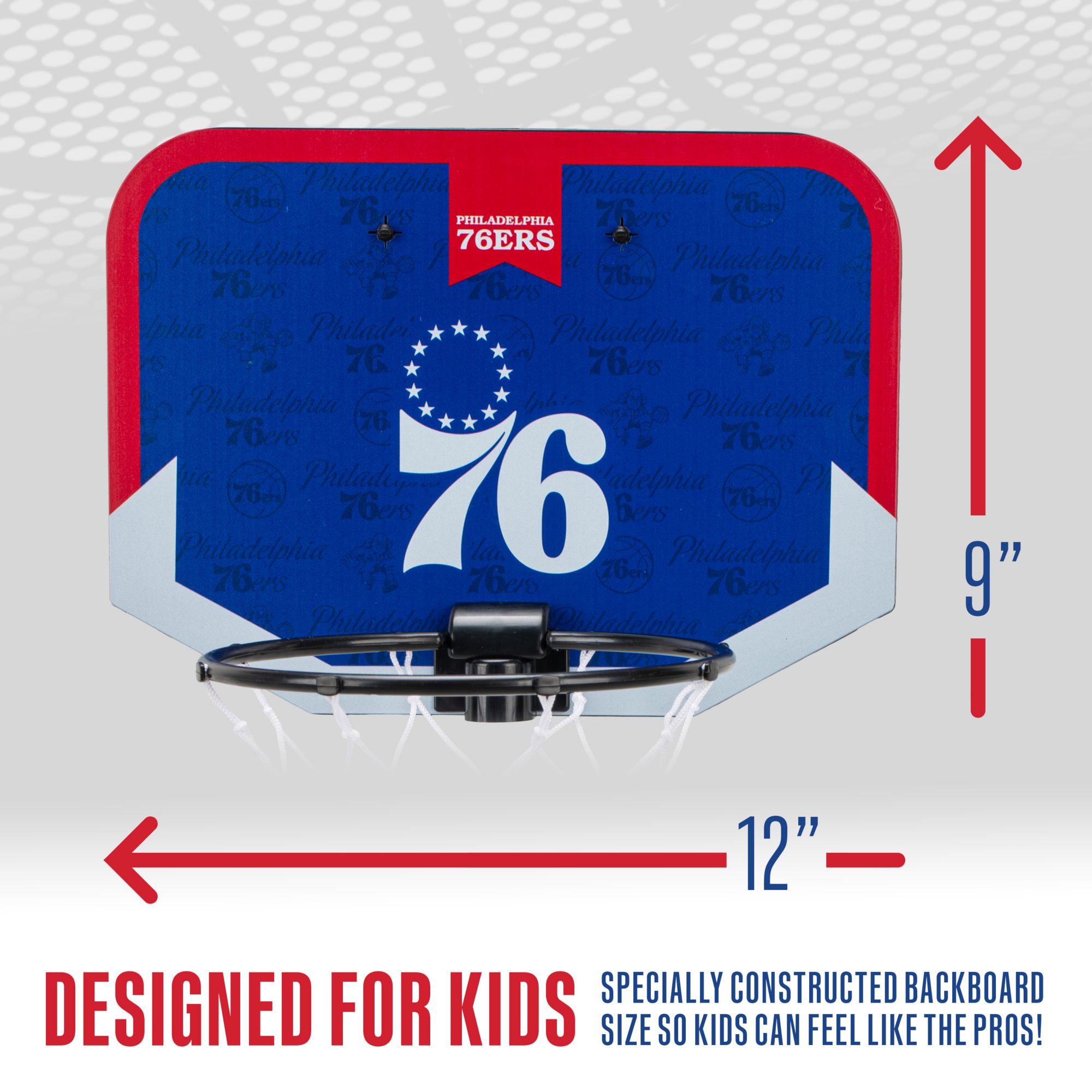 Franklin Unisex Philadelphia 76ers Over The Door Mini Basketball Hoop and Ball Set product image