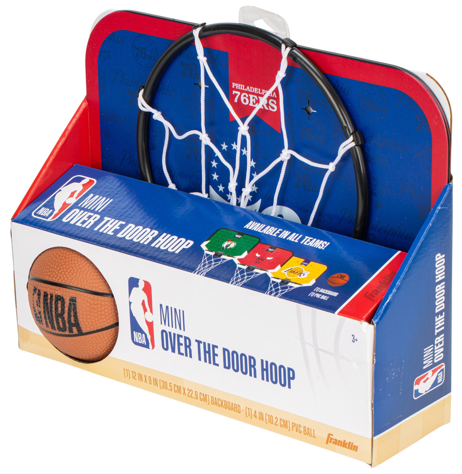 Franklin Unisex Philadelphia 76ers Over The Door Mini Basketball Hoop and Ball Set product image