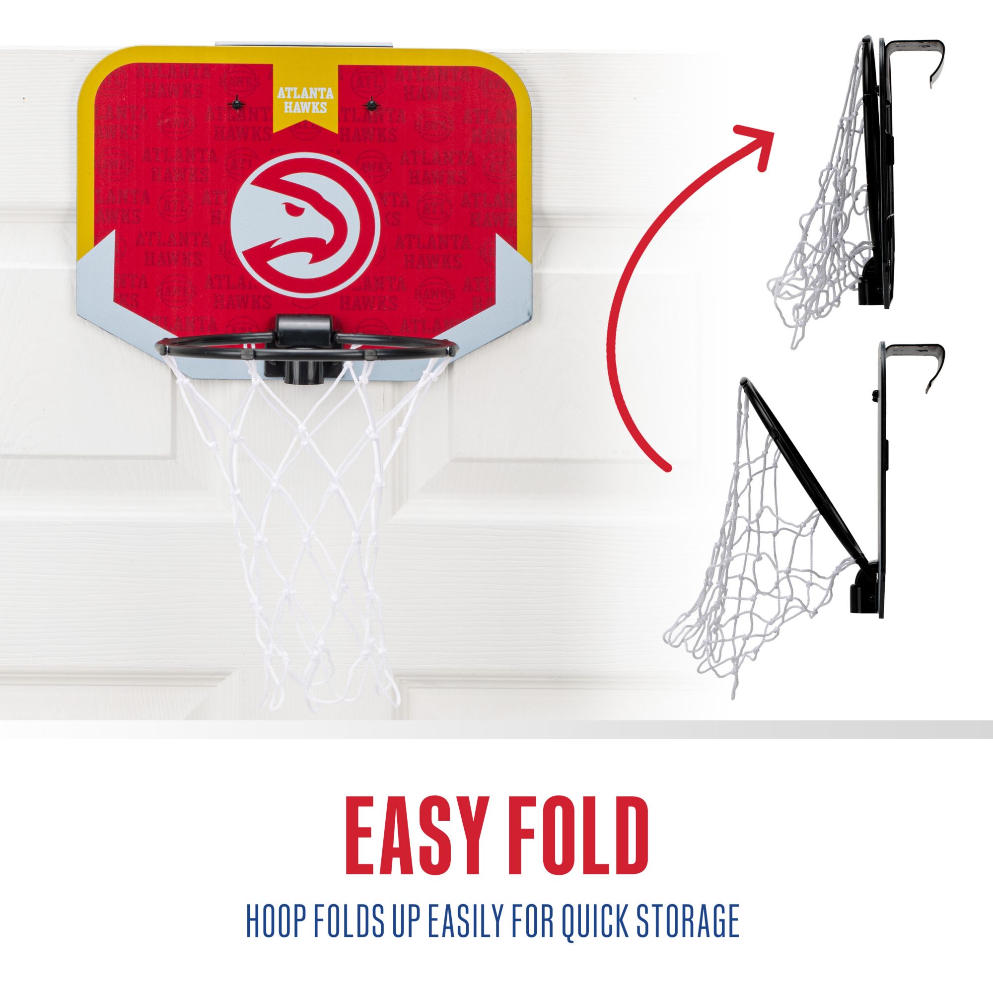 Franklin Unisex Atlanta Hawks Over The Door Mini Basketball Hoop and Ball Set product image