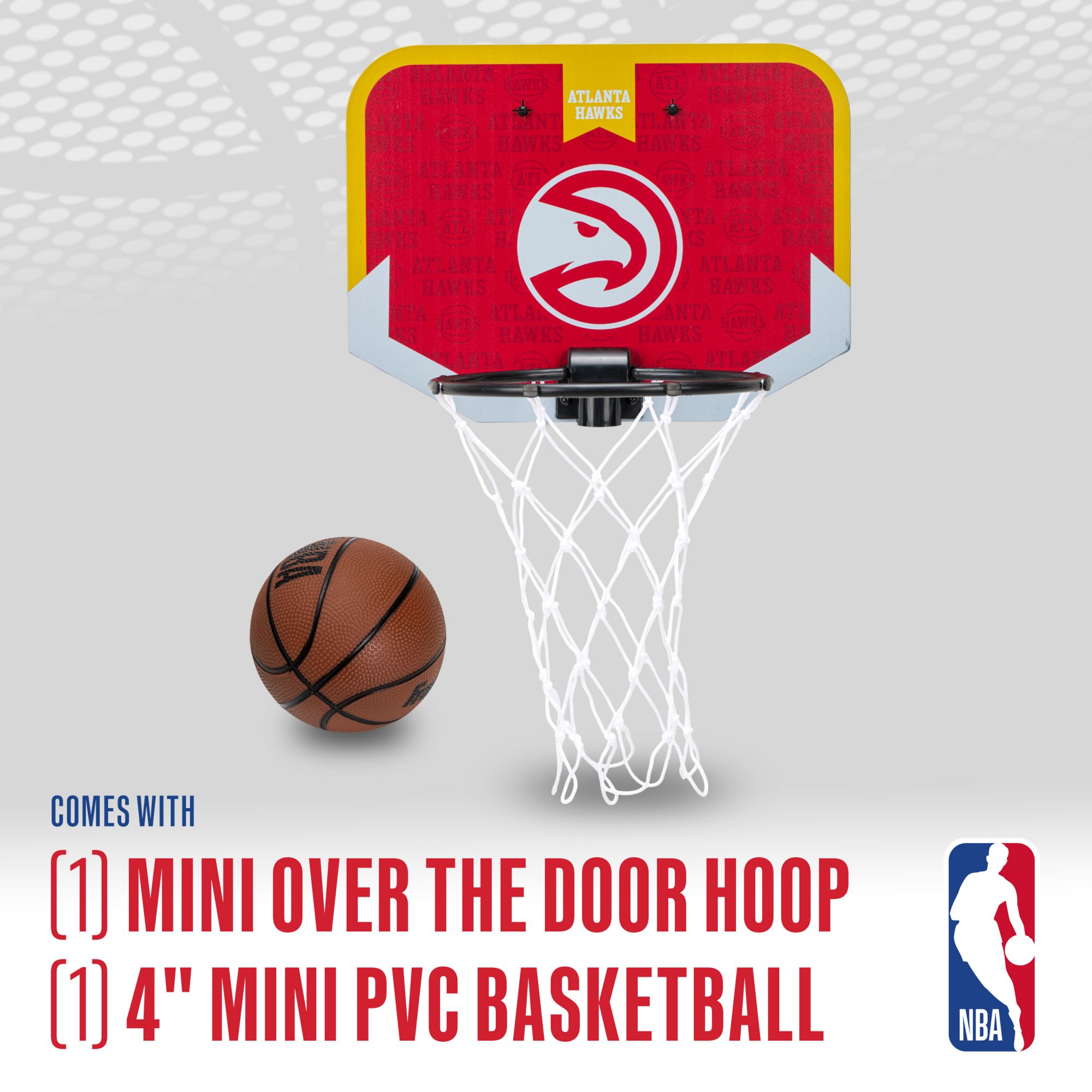 Franklin Unisex Atlanta Hawks Over The Door Mini Basketball Hoop and Ball Set product image