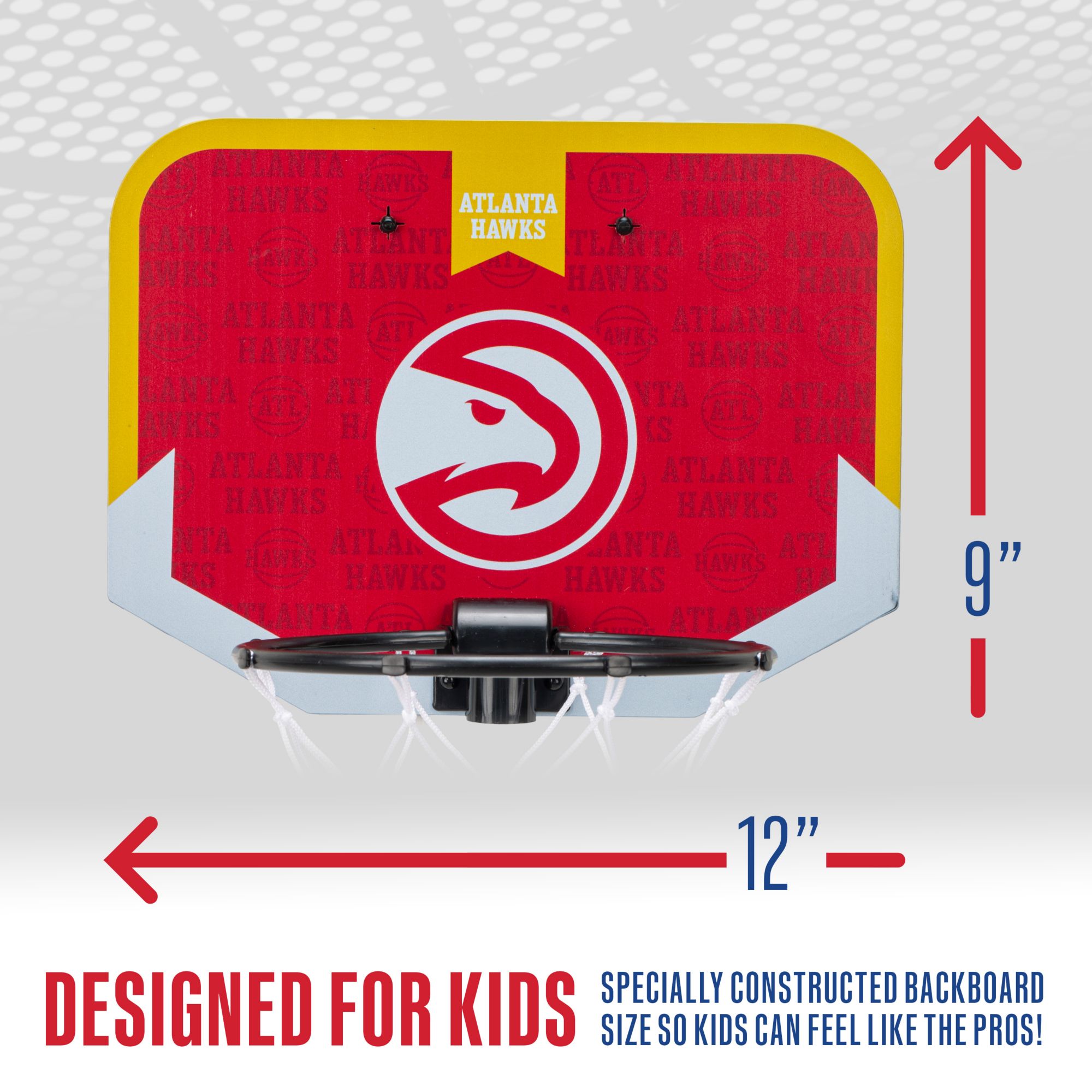 Franklin Unisex Atlanta Hawks Over The Door Mini Basketball Hoop and Ball Set product image