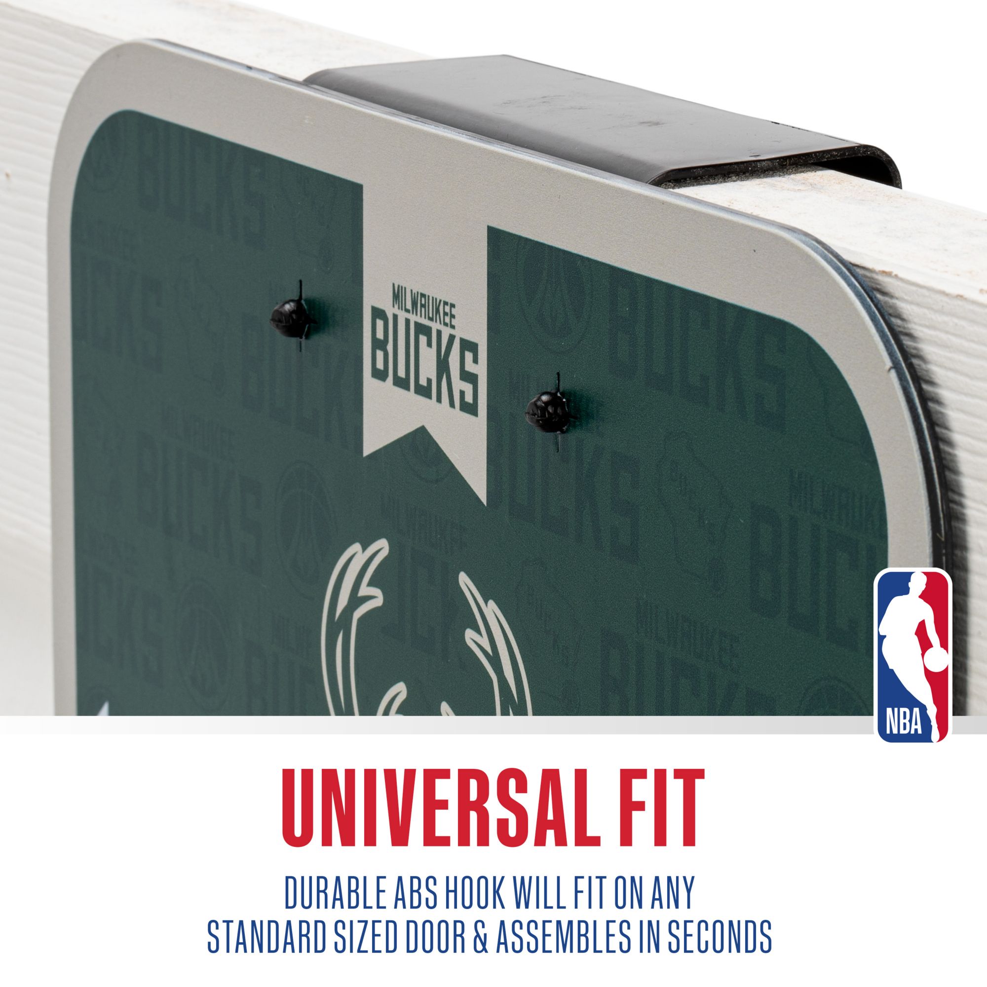 Franklin Unisex Milwaukee Bucks Over The Door Mini Basketball Hoop and Ball Set product image