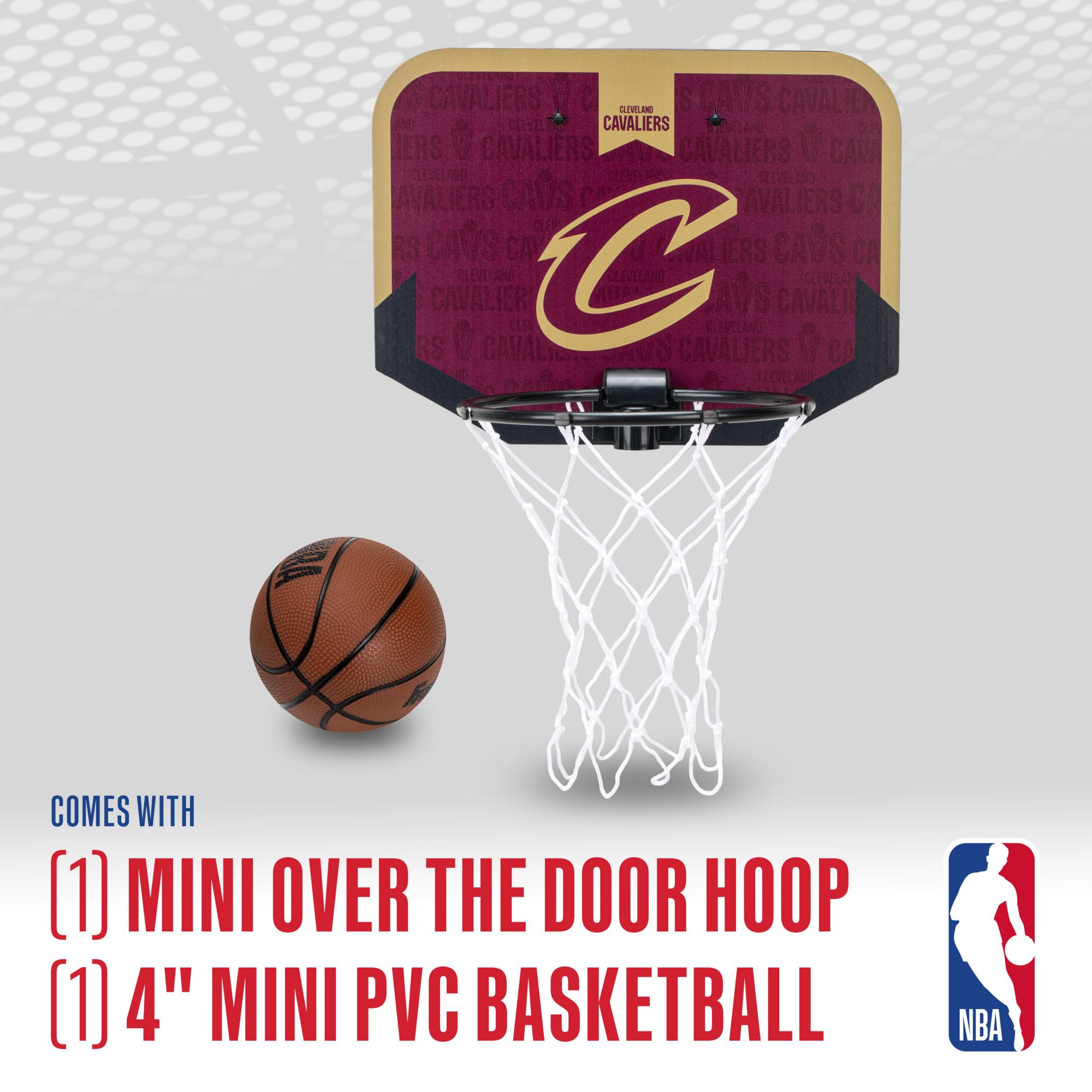 Franklin Unisex Cleveland Cavaliers Over The Door Mini Basketball Hoop and Ball Set product image