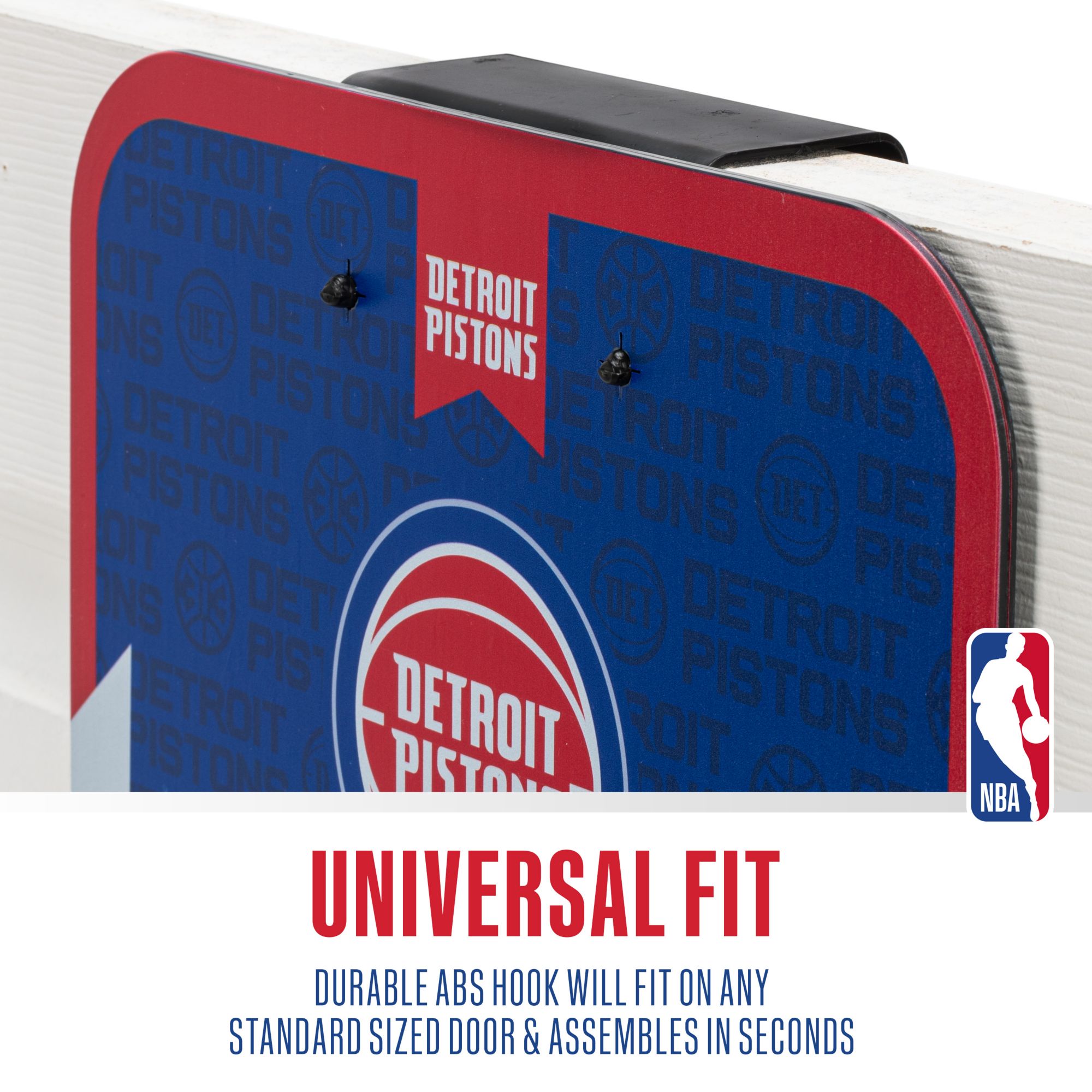 Franklin Unisex Detroit Pistons Over The Door Mini Basketball Hoop and Ball Set product image