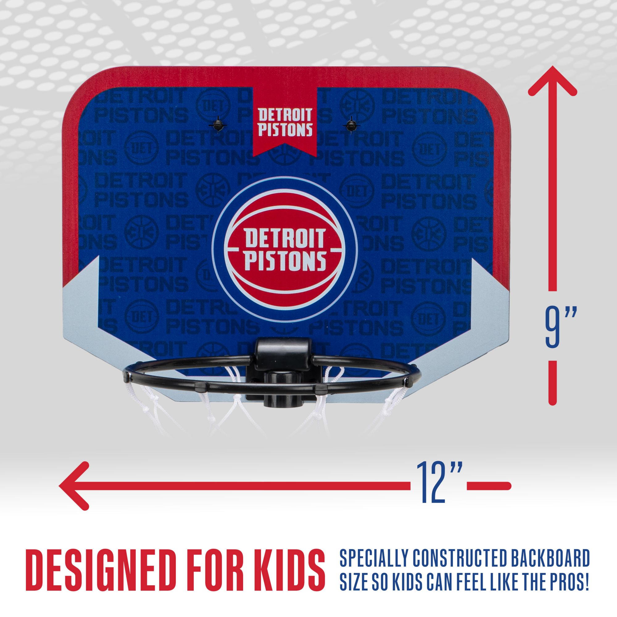 Franklin Unisex Detroit Pistons Over The Door Mini Basketball Hoop and Ball Set product image