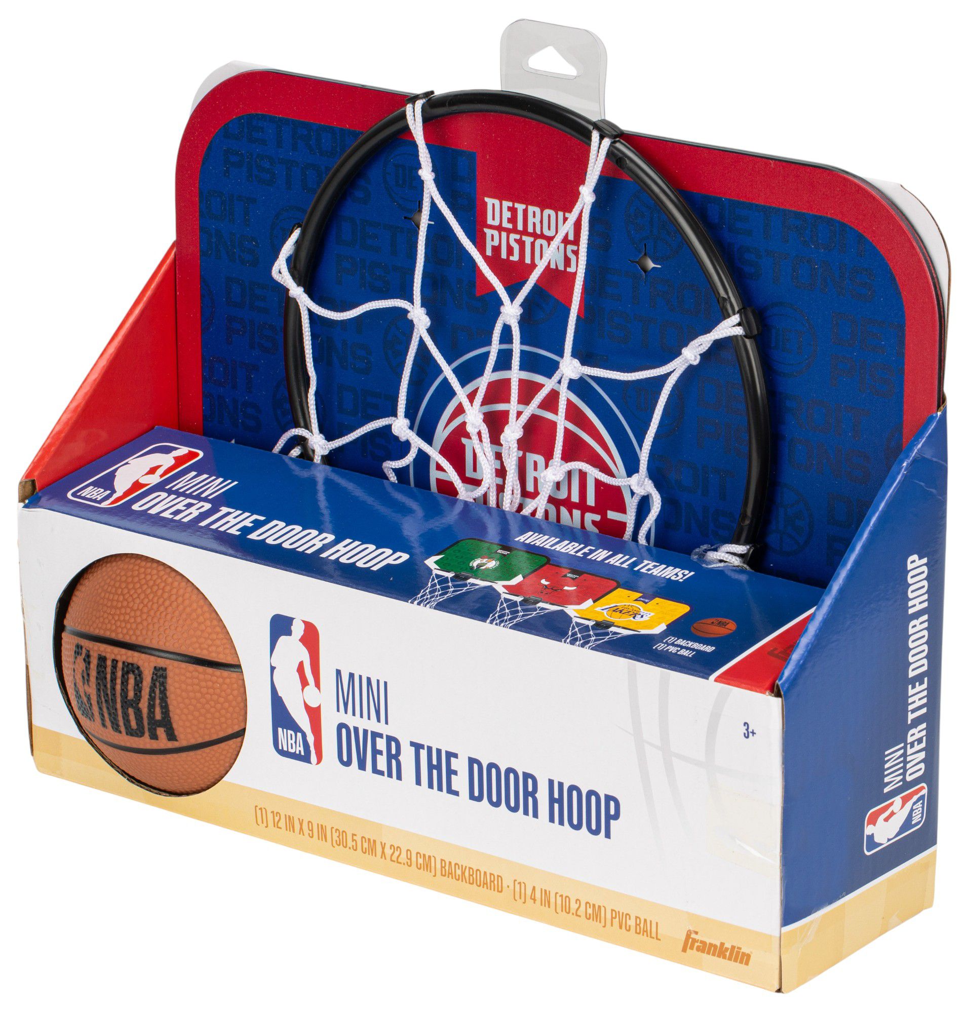 Franklin Unisex Detroit Pistons Over The Door Mini Basketball Hoop and Ball Set product image