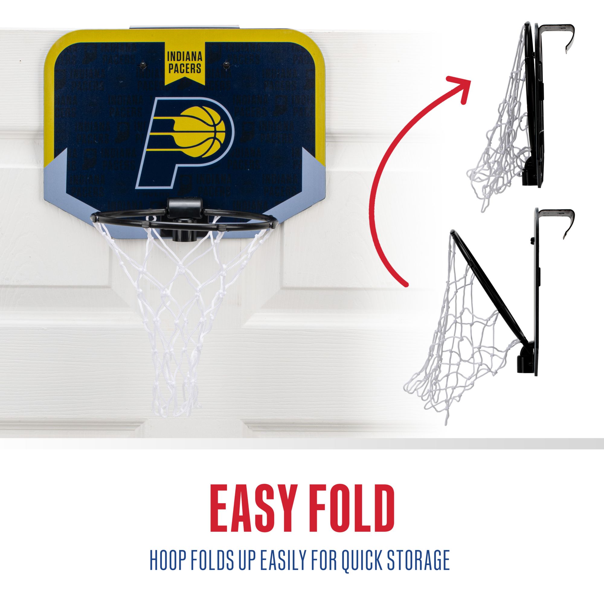 Franklin Unisex Indiana Pacers Over The Door Mini Basketball Hoop and Ball Set product image