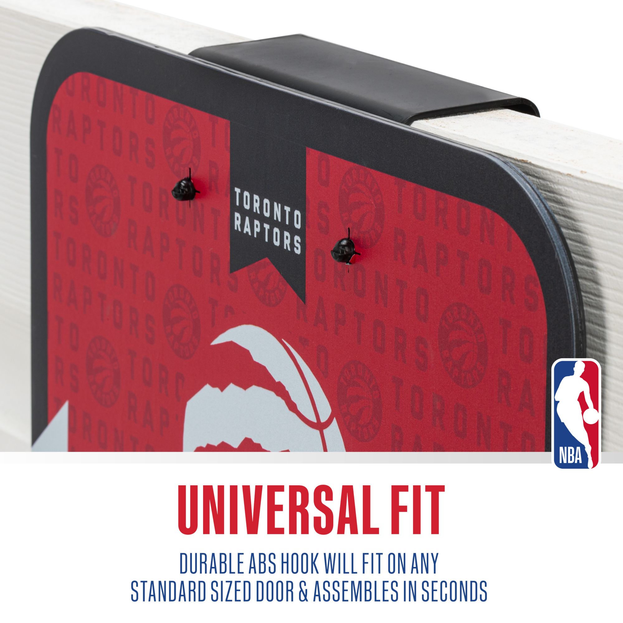 Franklin Unisex Toronto Raptors Over The Door Mini Basketball Hoop and Ball Set product image
