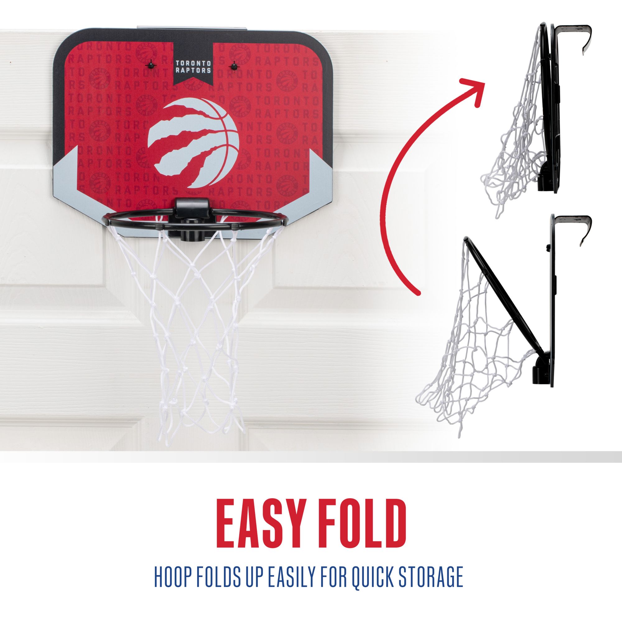 Franklin Unisex Toronto Raptors Over The Door Mini Basketball Hoop and Ball Set product image