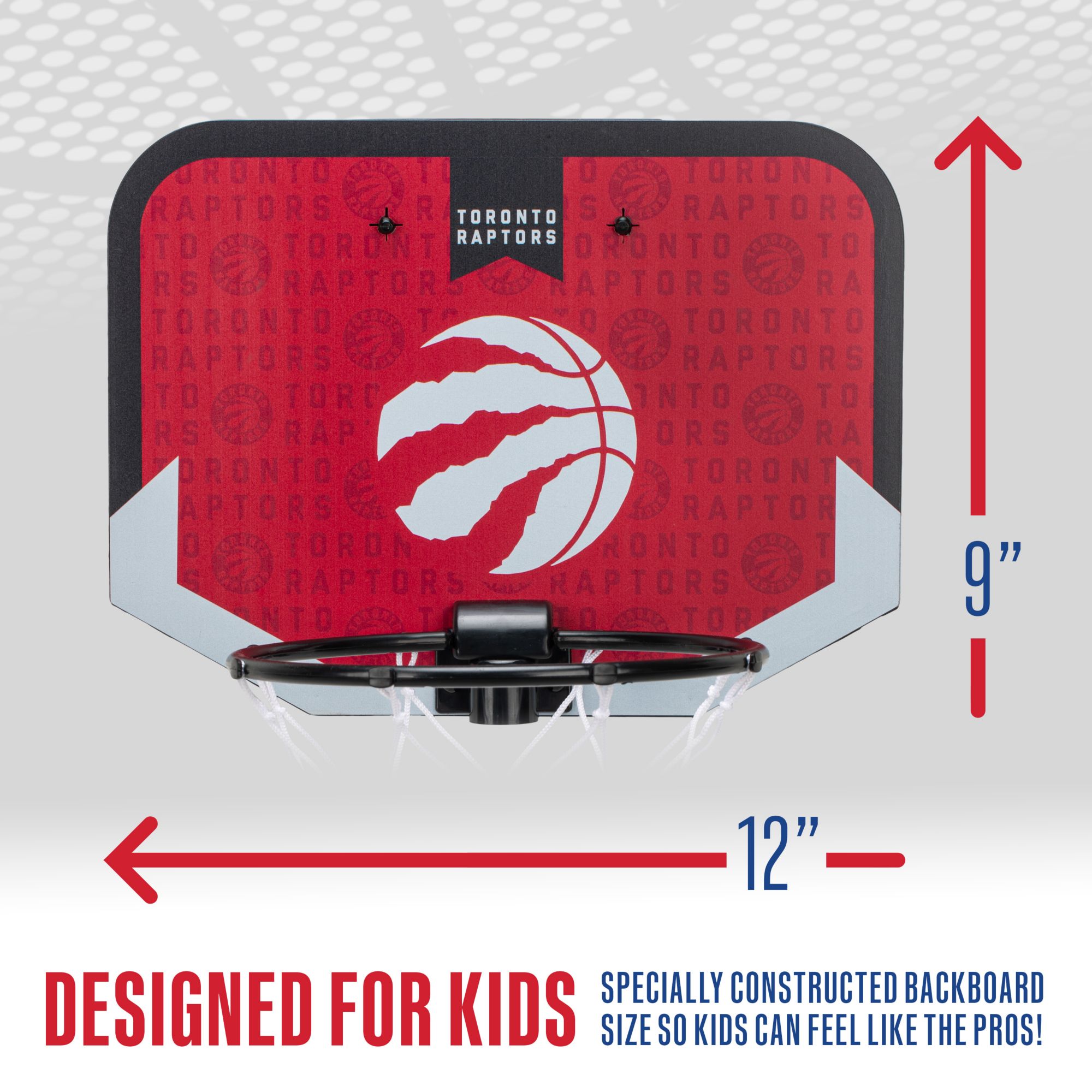 Franklin Unisex Toronto Raptors Over The Door Mini Basketball Hoop and Ball Set product image