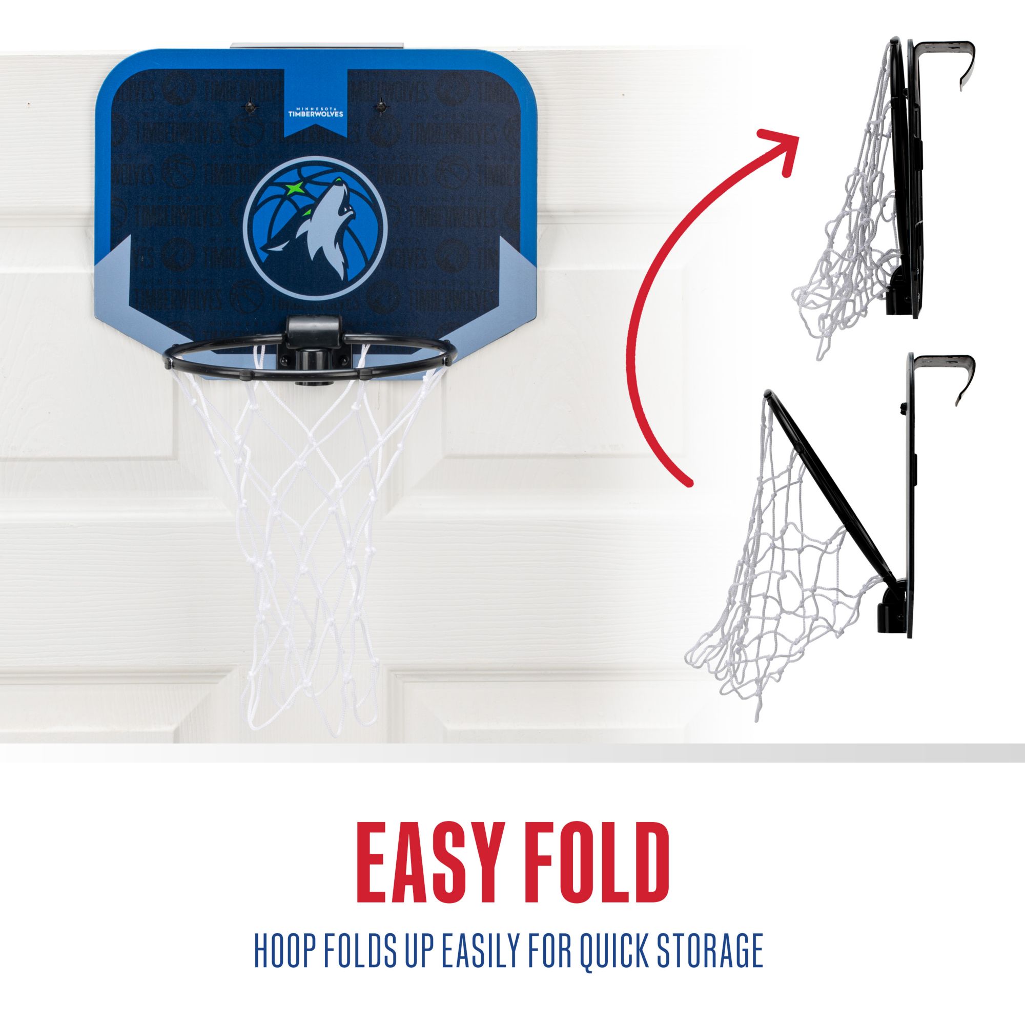 Franklin Unisex Minnesota Timberwolves Over The Door Mini Basketball Hoop and Ball Set product image