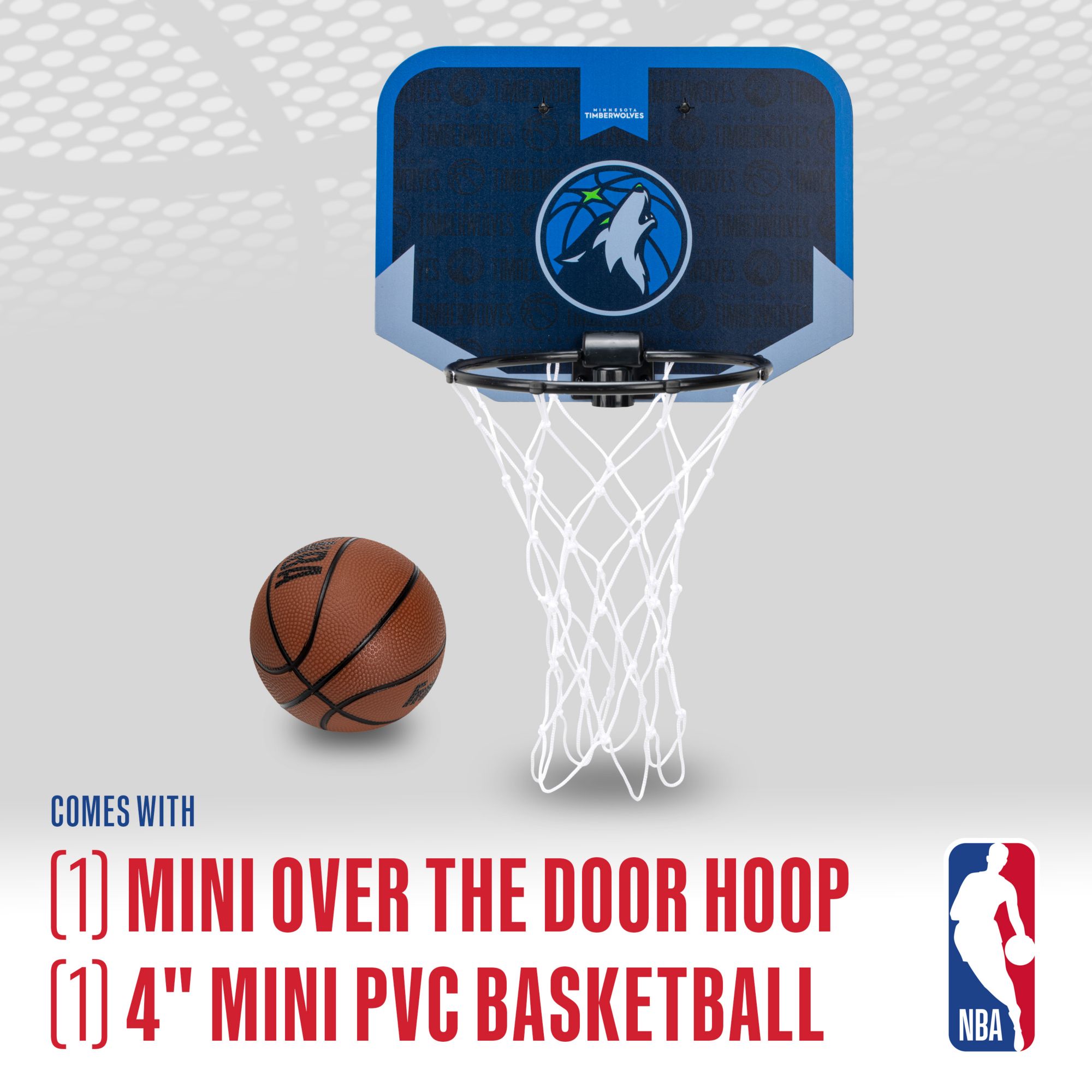 Franklin Unisex Minnesota Timberwolves Over The Door Mini Basketball Hoop and Ball Set product image