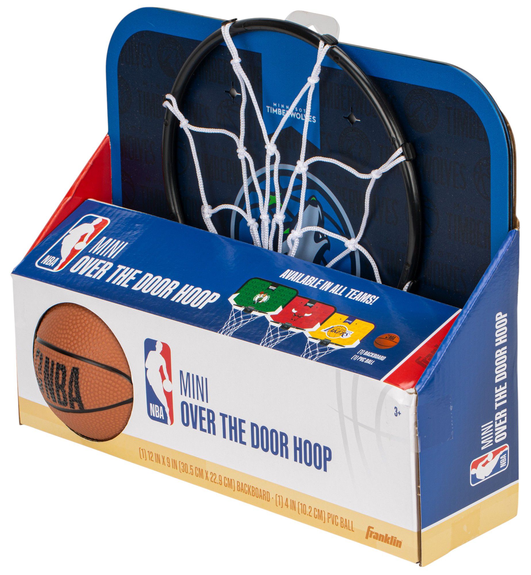 Franklin Unisex Minnesota Timberwolves Over The Door Mini Basketball Hoop and Ball Set product image