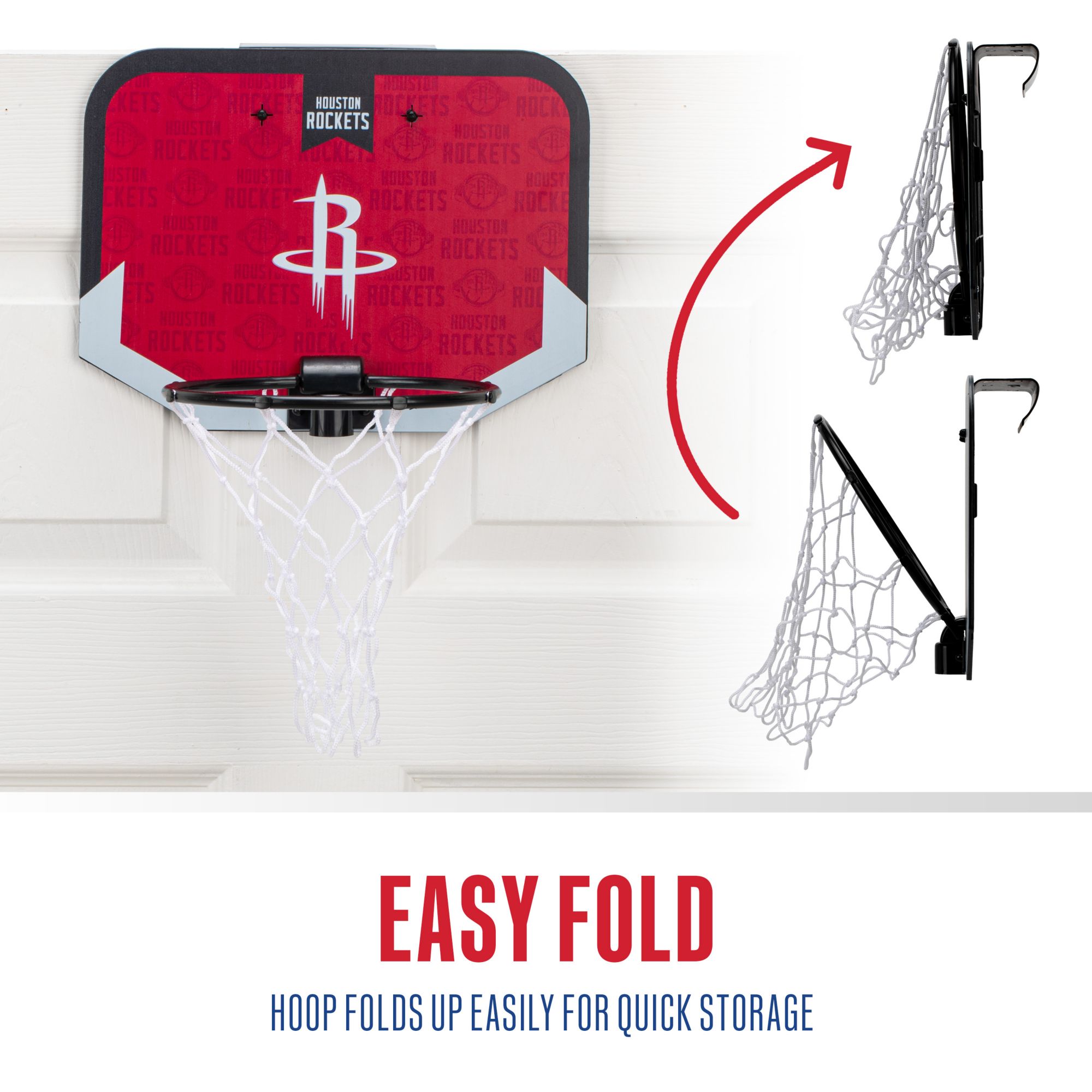 Franklin Unisex Houston Rockets Over The Door Mini Basketball Hoop and Ball Set product image