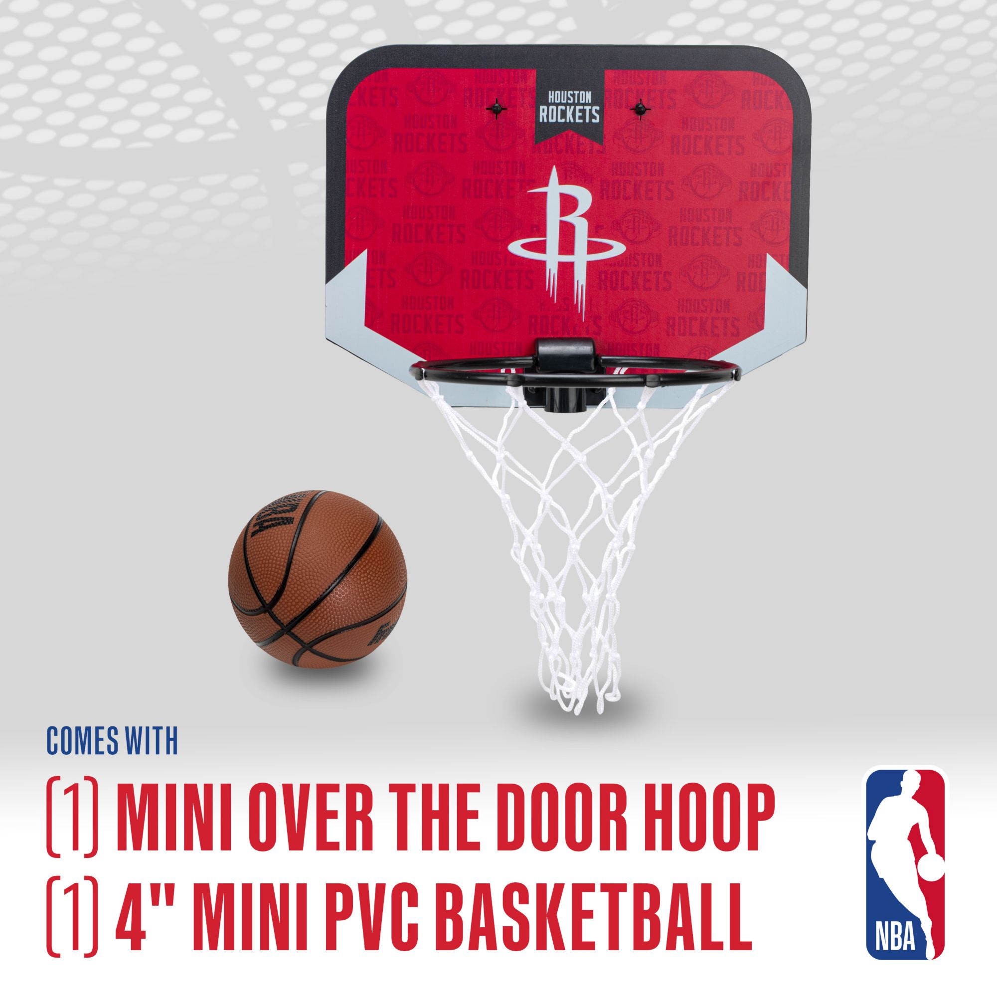 Franklin Unisex Houston Rockets Over The Door Mini Basketball Hoop and Ball Set product image