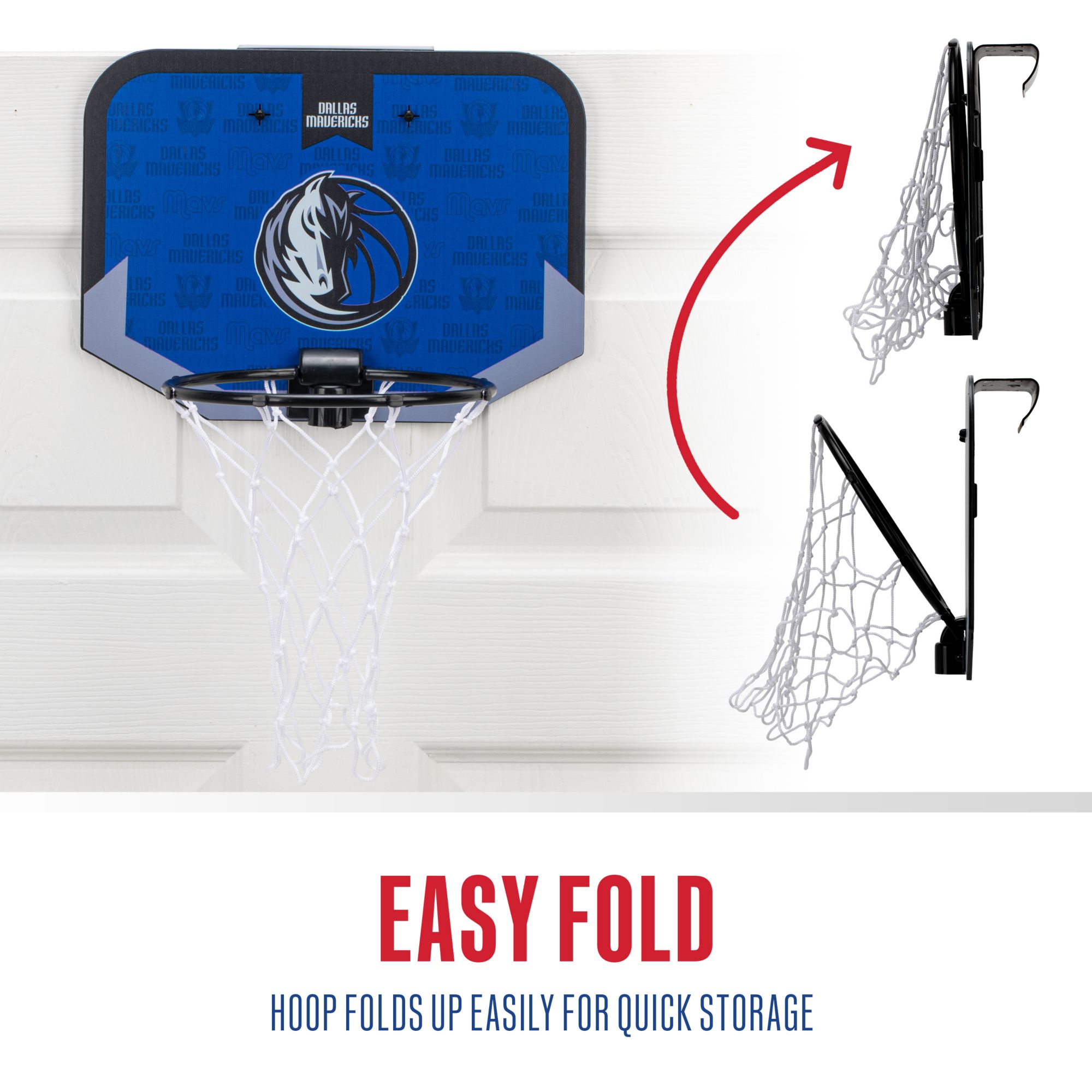 Franklin Unisex Dallas Mavericks Over The Door Mini Basketball Hoop and Ball Set product image