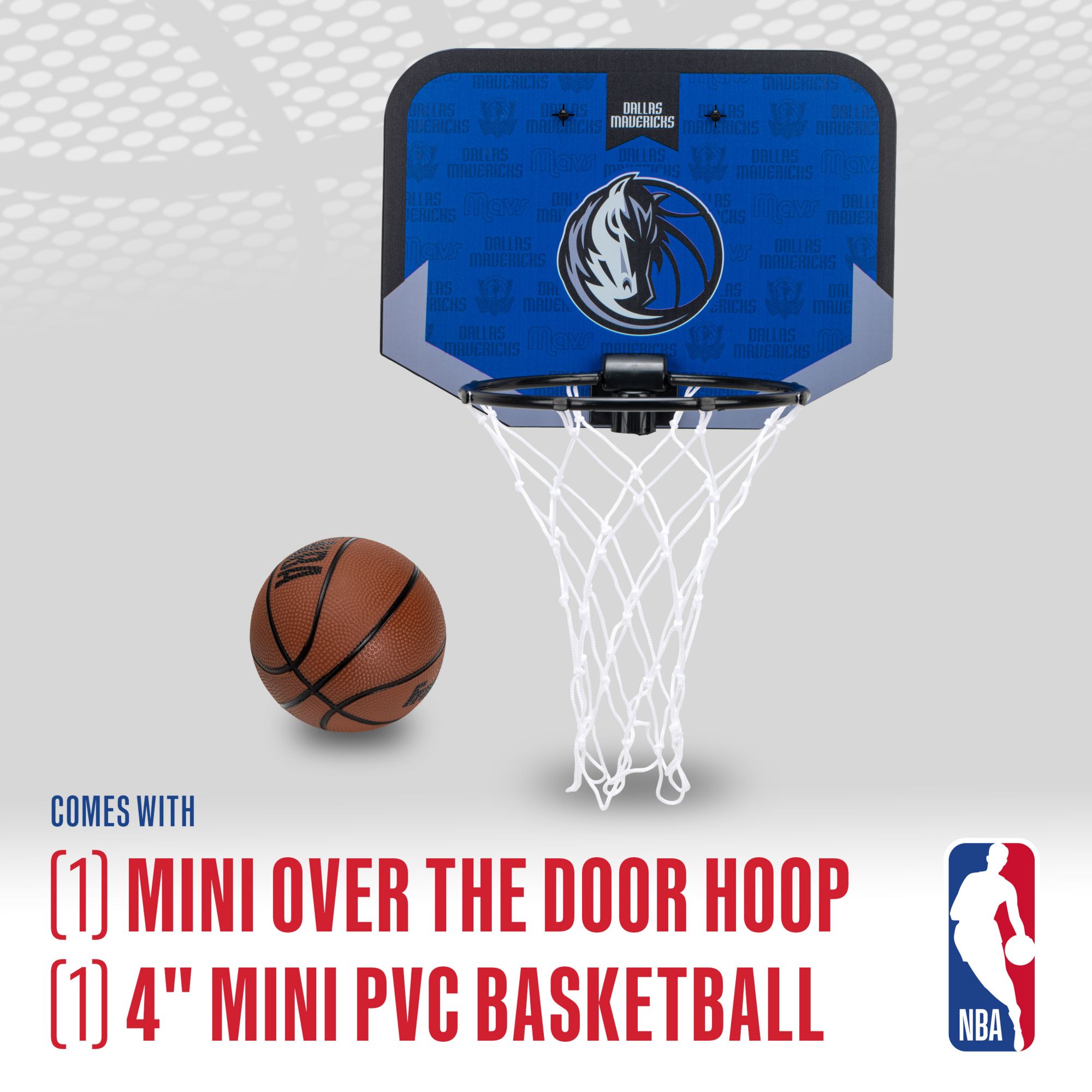 Franklin Unisex Dallas Mavericks Over The Door Mini Basketball Hoop and Ball Set product image