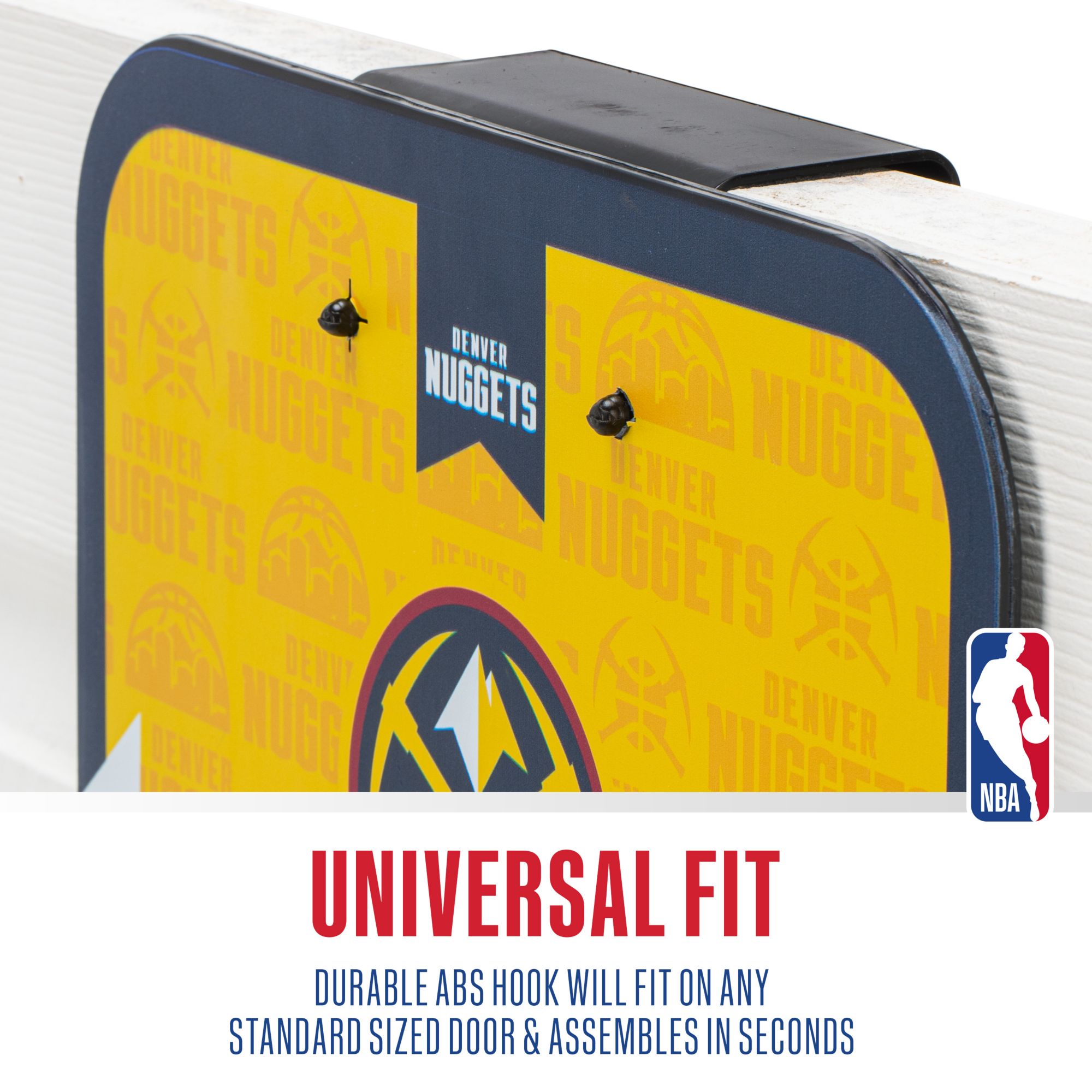 Franklin Unisex Denver Nuggets Over The Door Mini Basketball Hoop and Ball Set product image