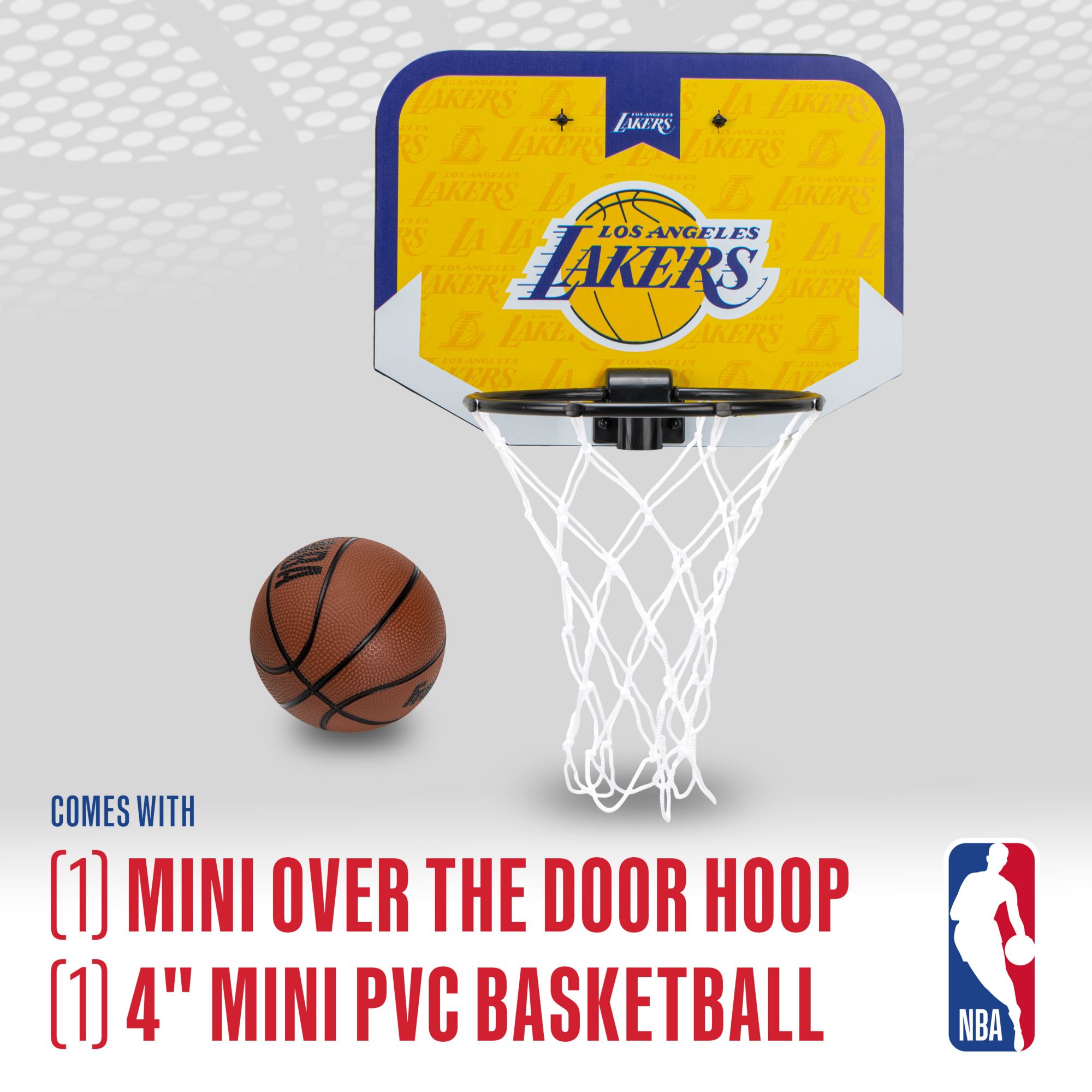 Franklin Unisex Los Angeles Lakers Over The Door Mini Basketball Hoop and Ball Set product image