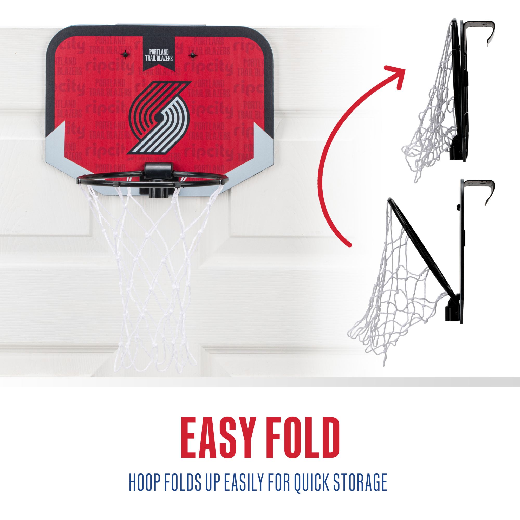 Franklin Unisex Portland Trail Blazers Over The Door Mini Basketball Hoop and Ball Set product image