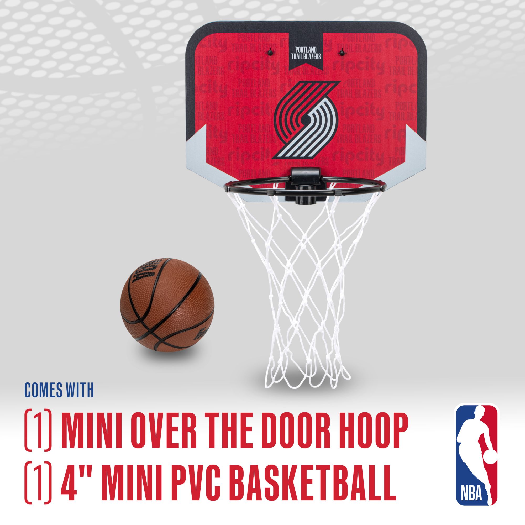 Franklin Unisex Portland Trail Blazers Over The Door Mini Basketball Hoop and Ball Set product image