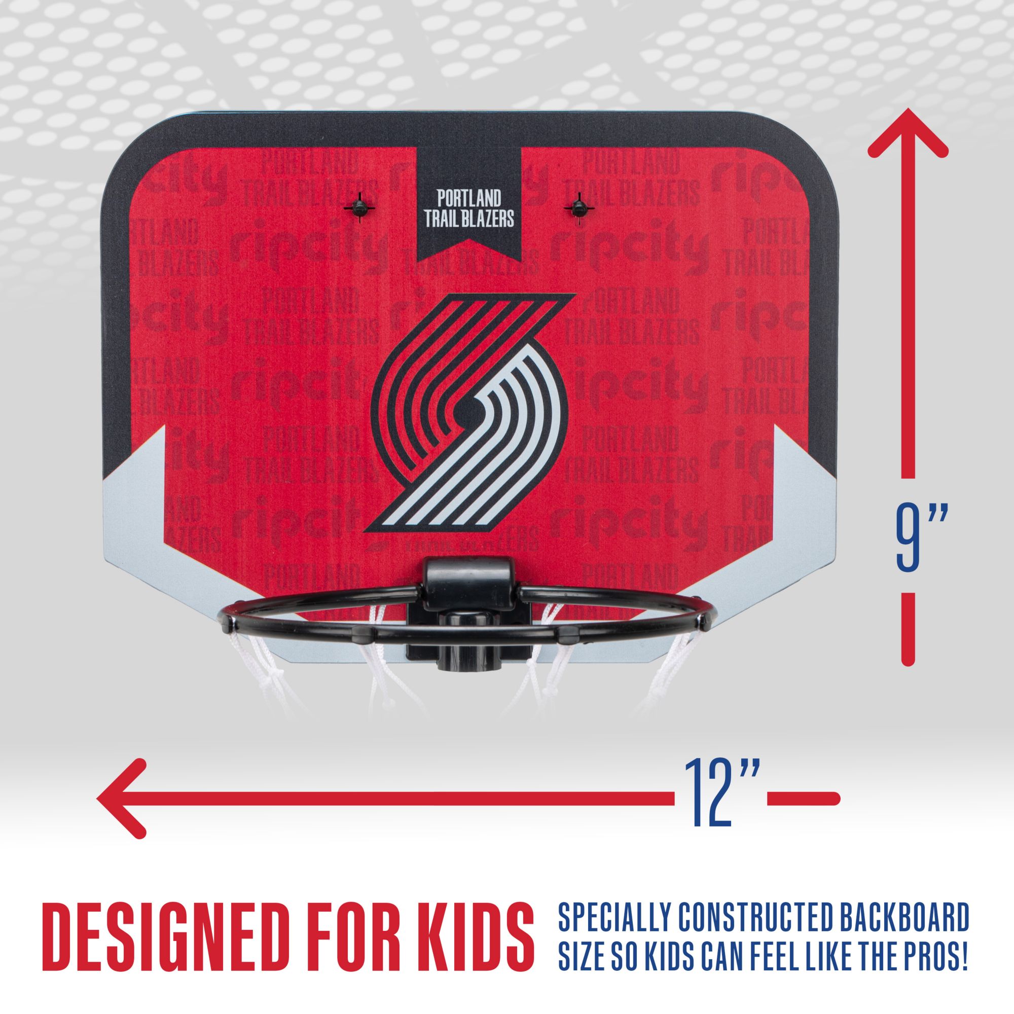 Franklin Unisex Portland Trail Blazers Over The Door Mini Basketball Hoop and Ball Set product image