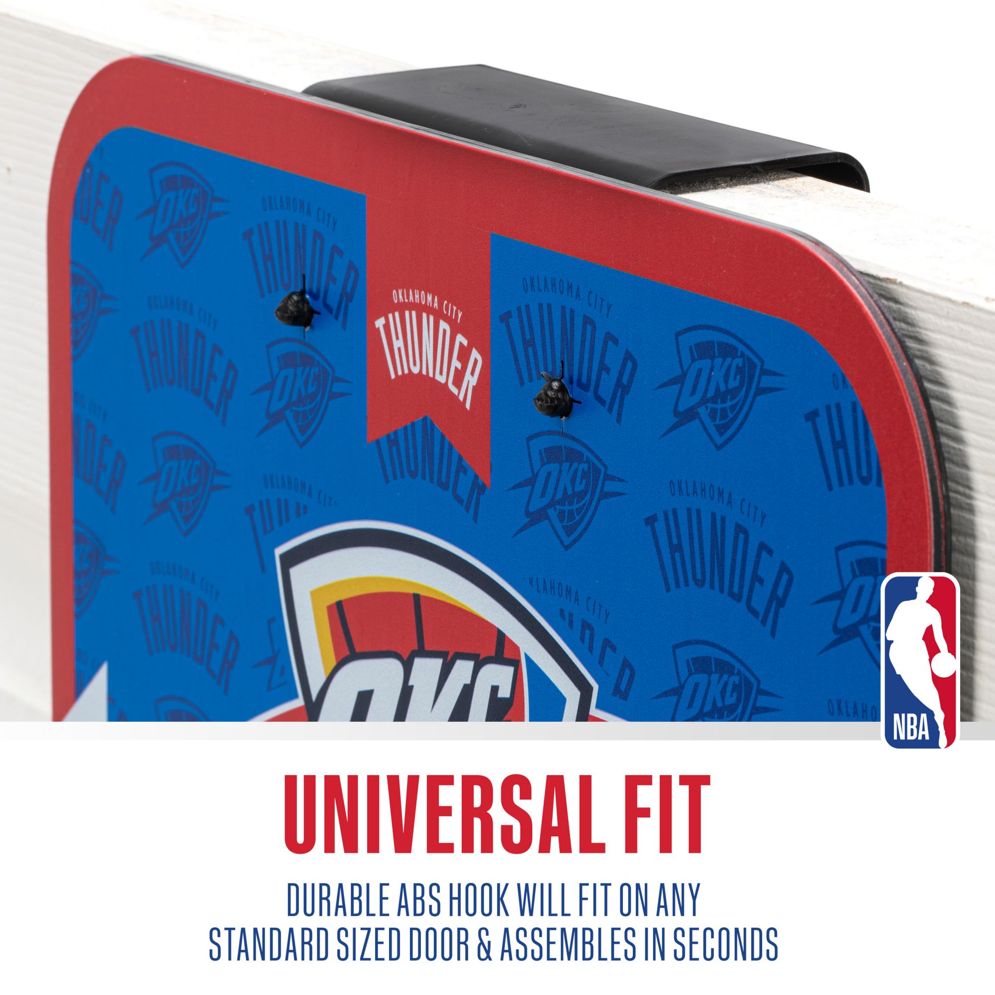 Franklin Unisex Oklahoma City Thunder Over The Door Mini Basketball Hoop and Ball Set product image