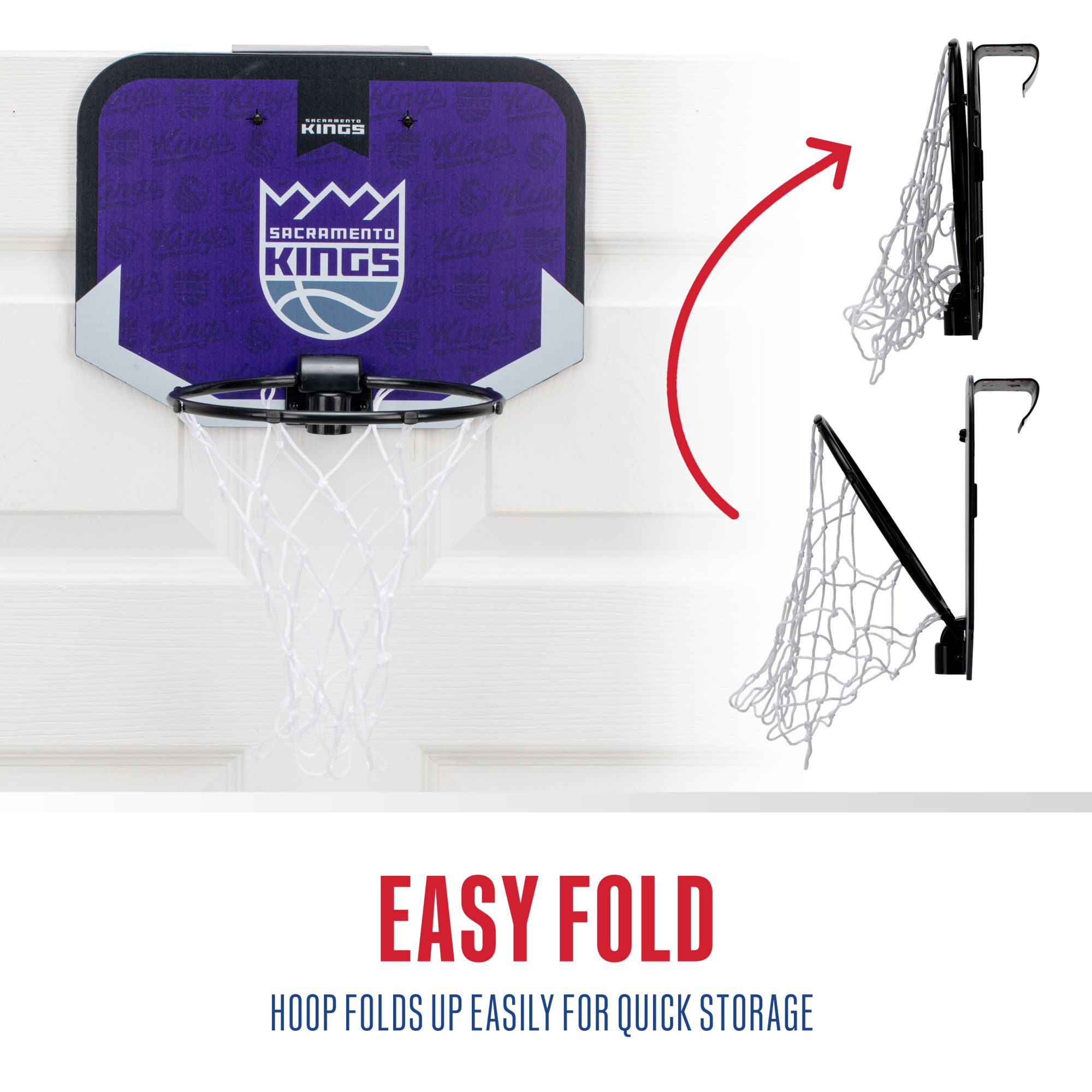 Franklin Unisex Sacramento Kings Over The Door Mini Basketball Hoop and Ball Set product image