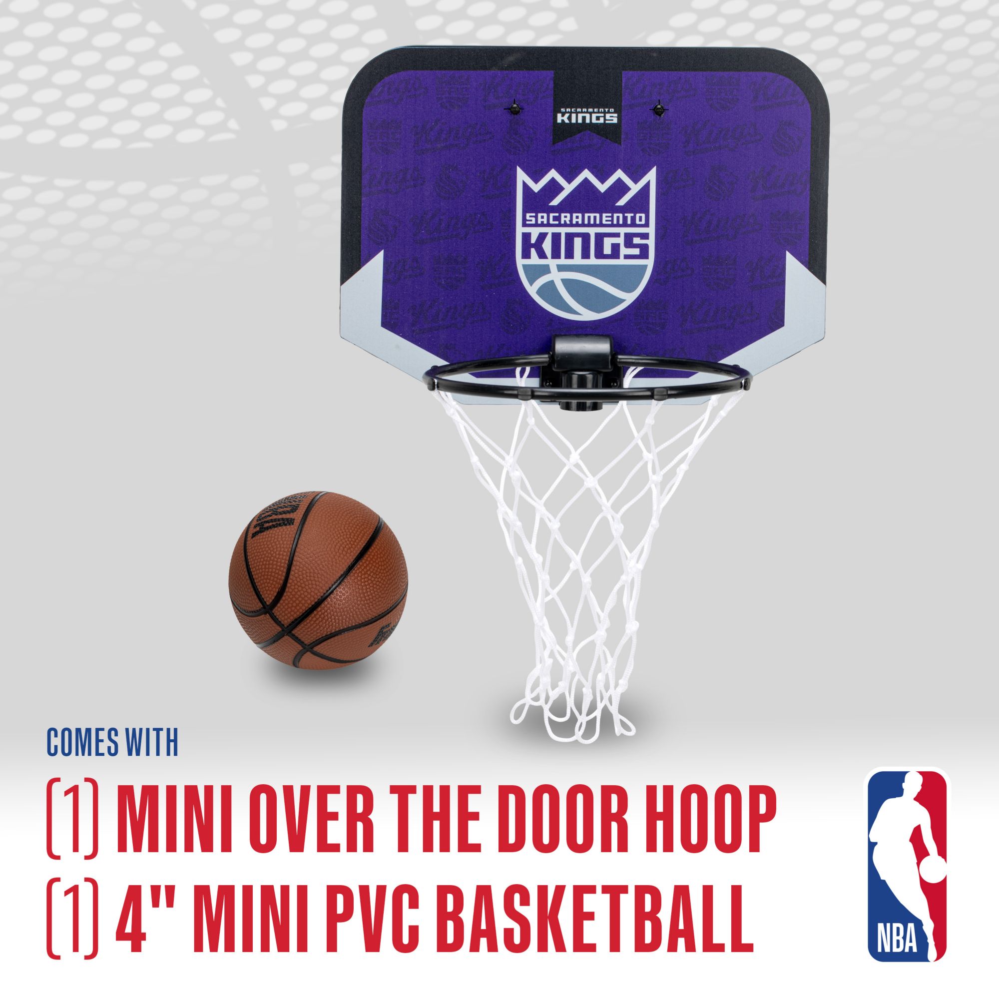 Franklin Unisex Sacramento Kings Over The Door Mini Basketball Hoop and Ball Set product image