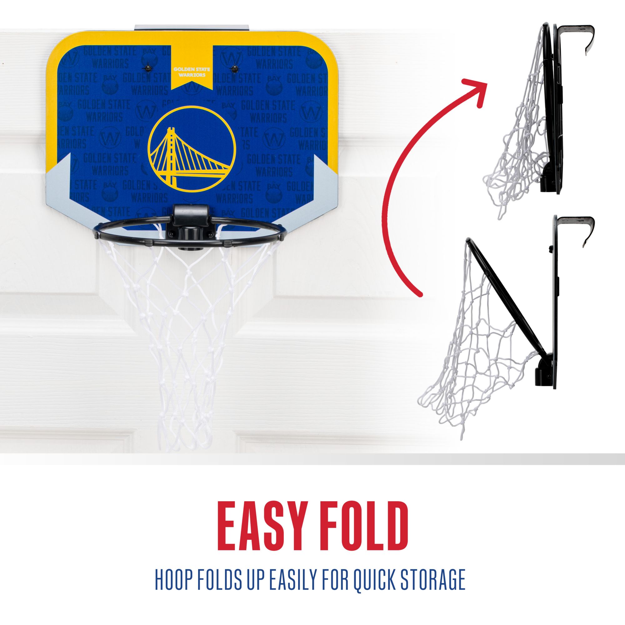 Franklin Unisex Golden State Warriors Over The Door Mini Basketball Hoop and Ball Set product image