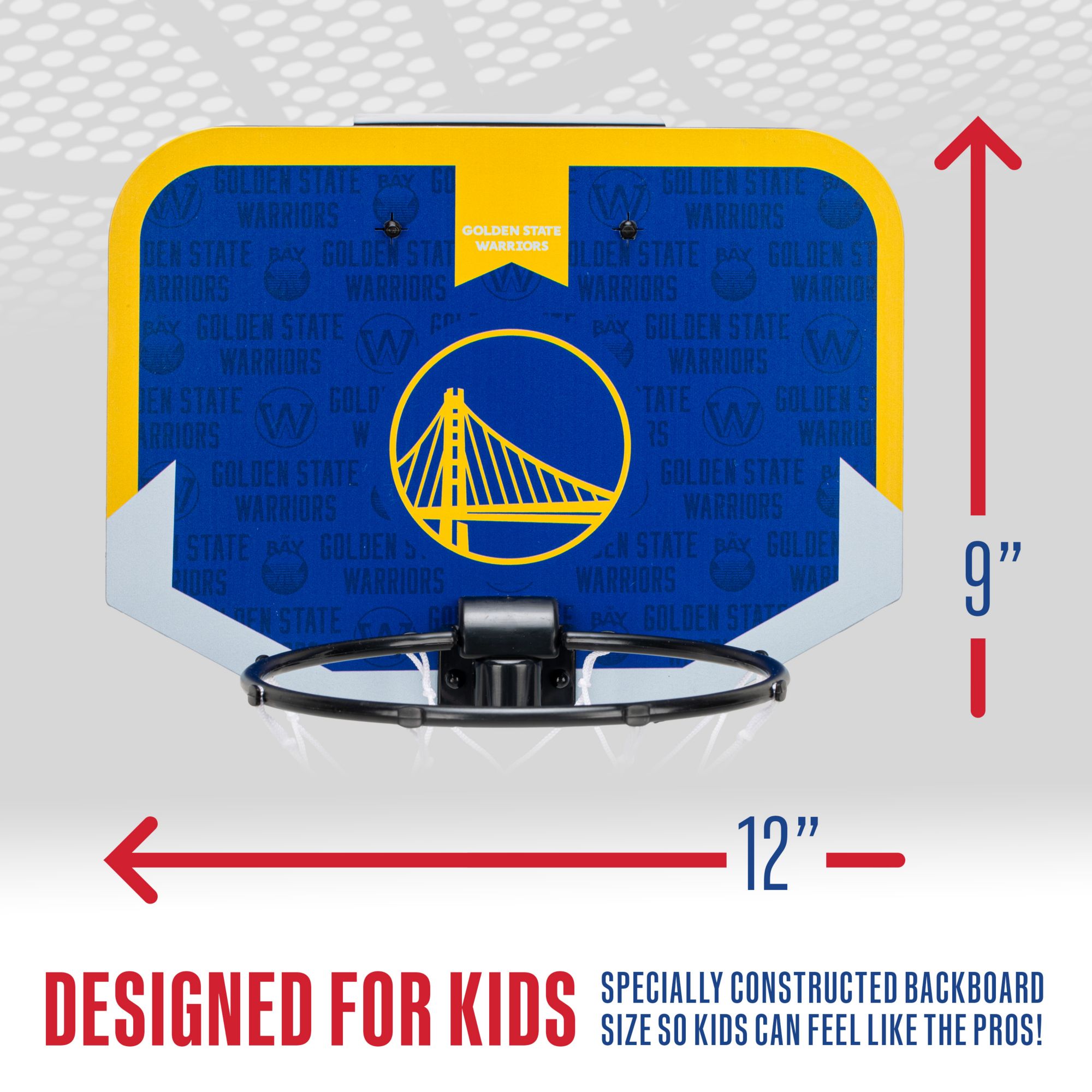 Franklin Unisex Golden State Warriors Over The Door Mini Basketball Hoop and Ball Set product image
