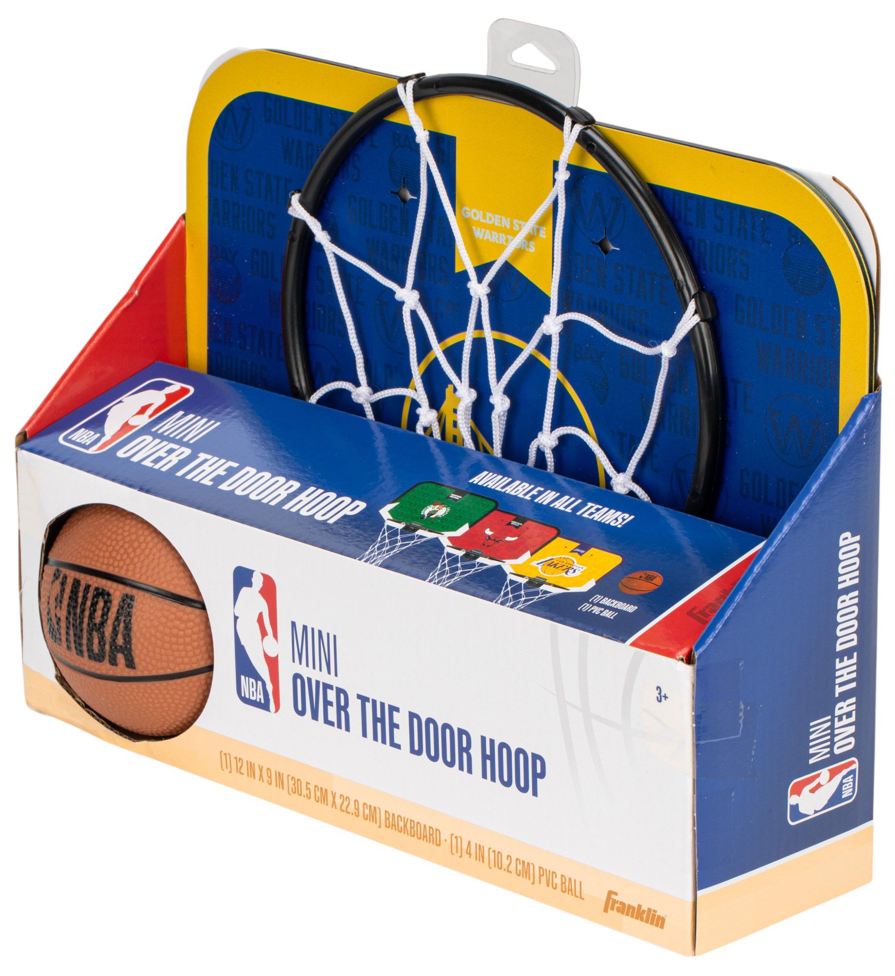 Franklin Unisex Golden State Warriors Over The Door Mini Basketball Hoop and Ball Set product image