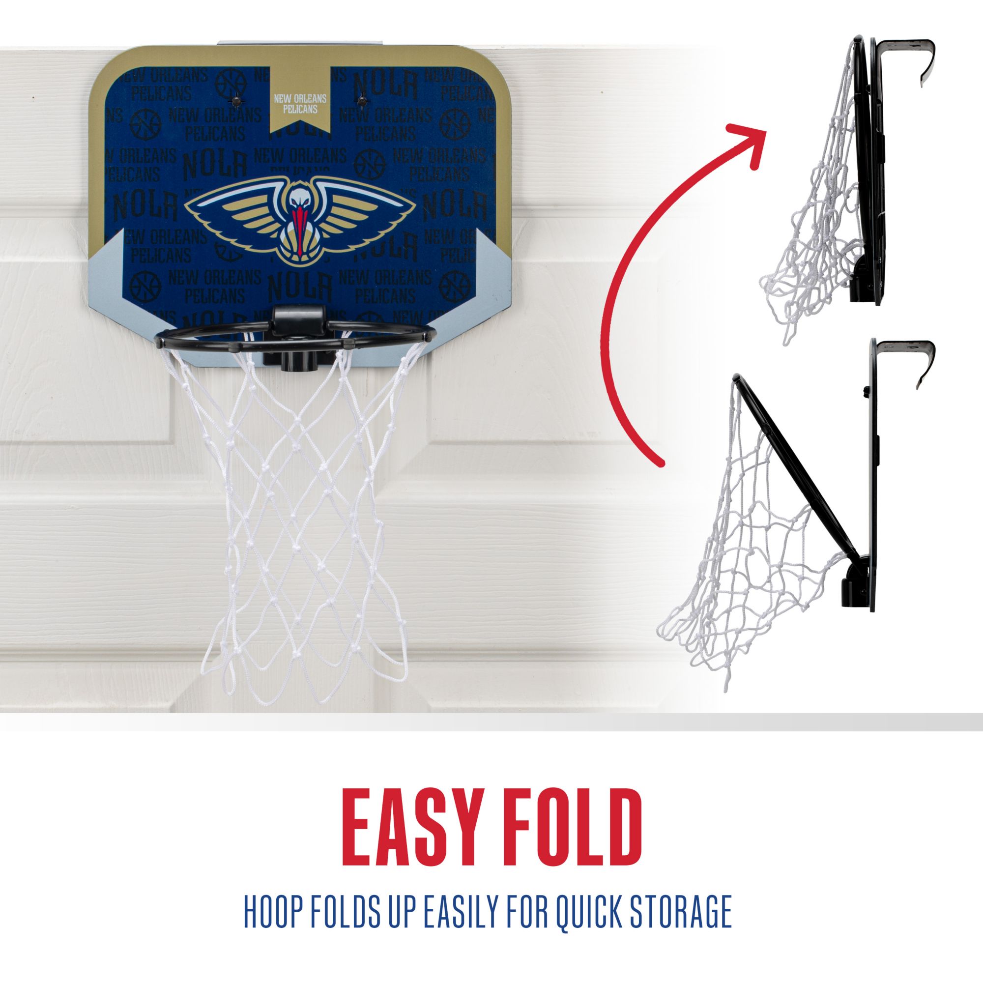 Franklin Unisex New Orleans Pelicans Over The Door Mini Basketball Hoop and Ball Set product image