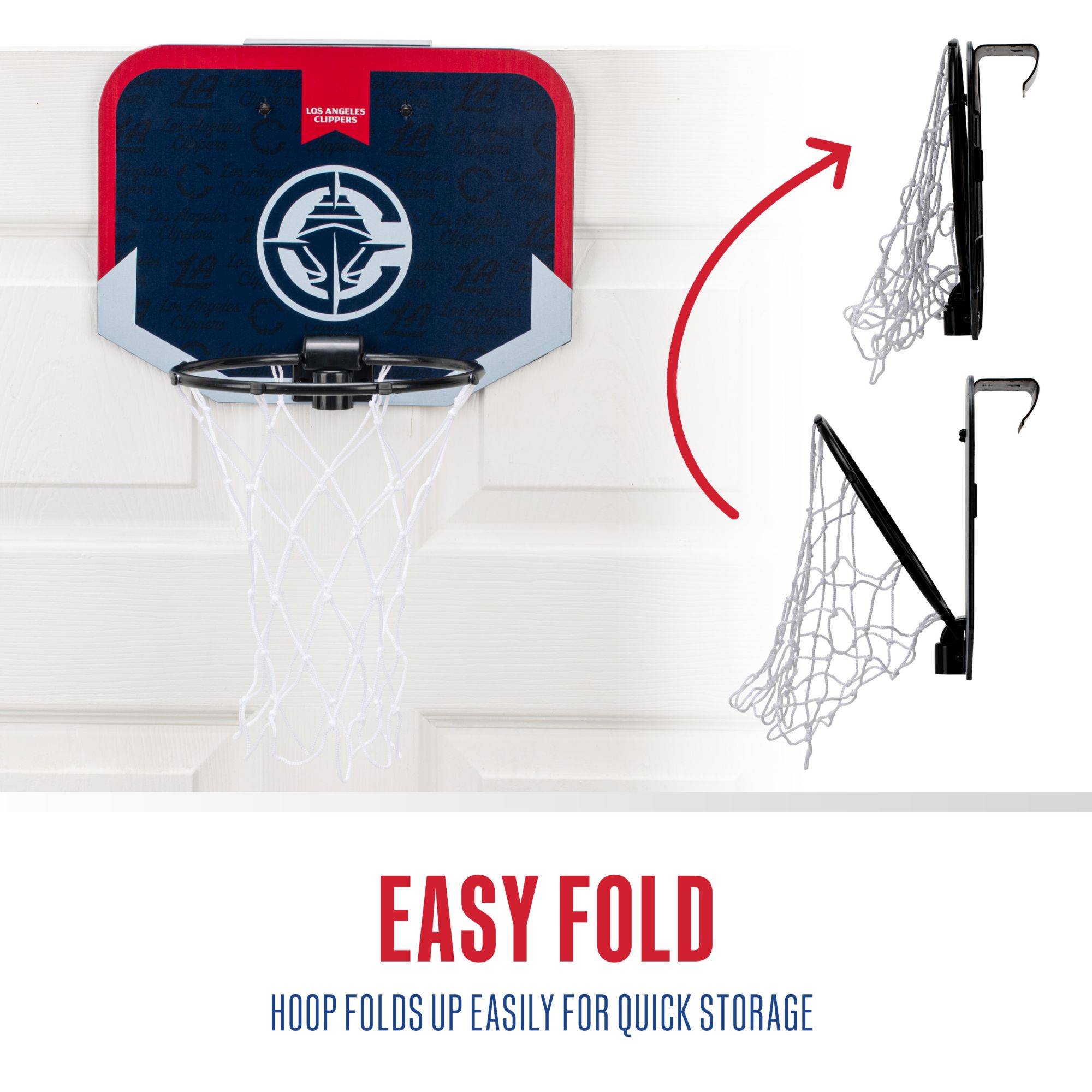 Franklin Unisex Los Angeles Clippers Over The Door Mini Basketball Hoop and Ball Set product image