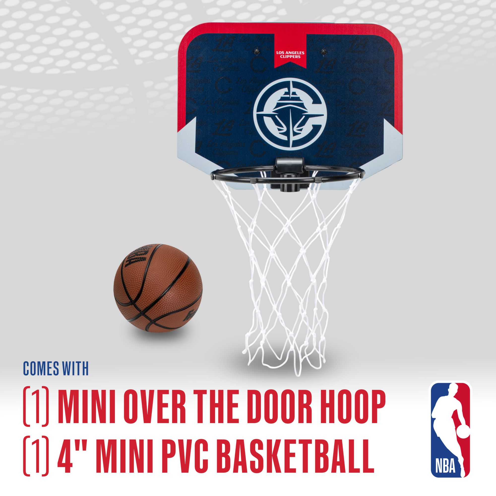 Franklin Unisex Los Angeles Clippers Over The Door Mini Basketball Hoop and Ball Set product image