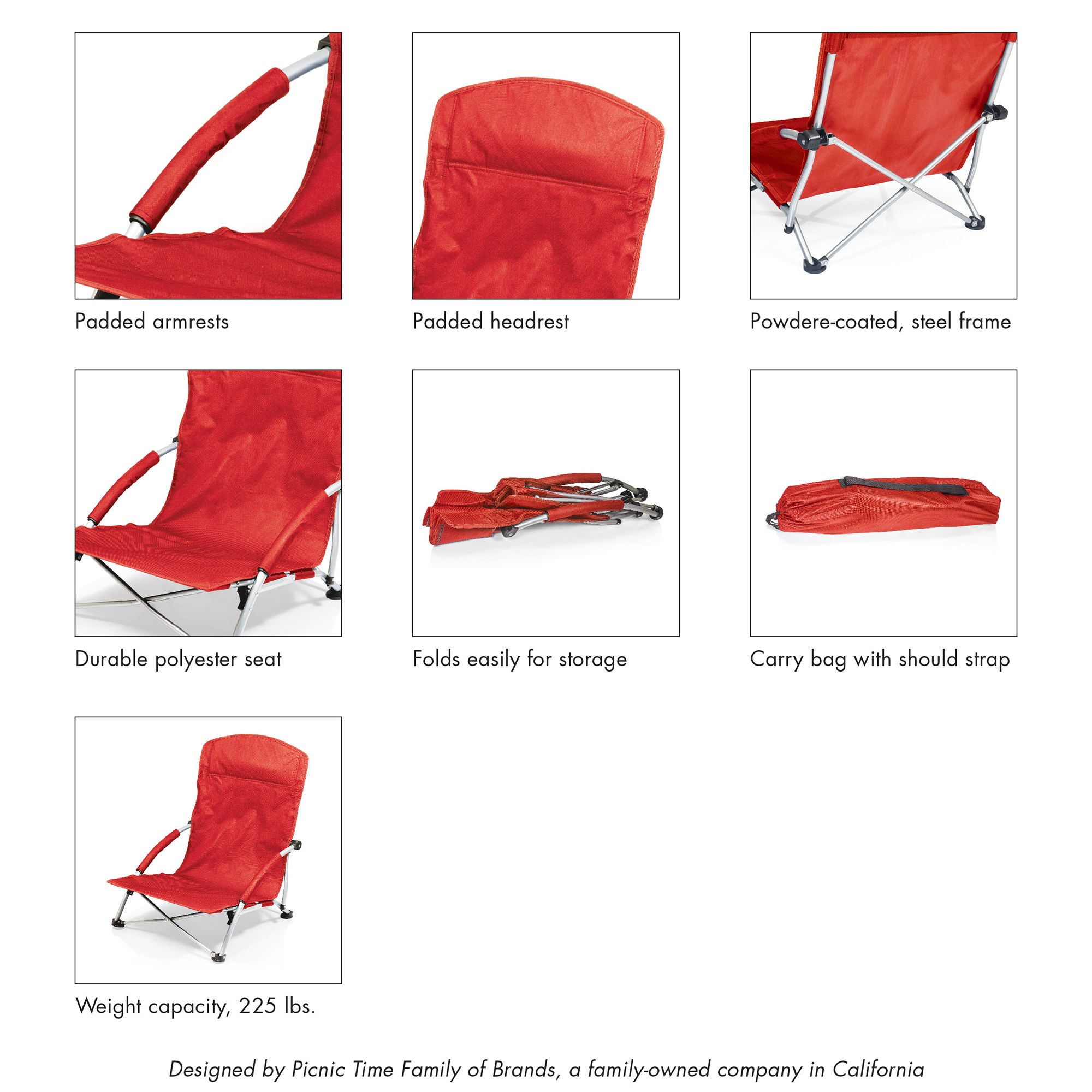 Picnic Time Arizona Cardinals Tranquility Beach Chair product image