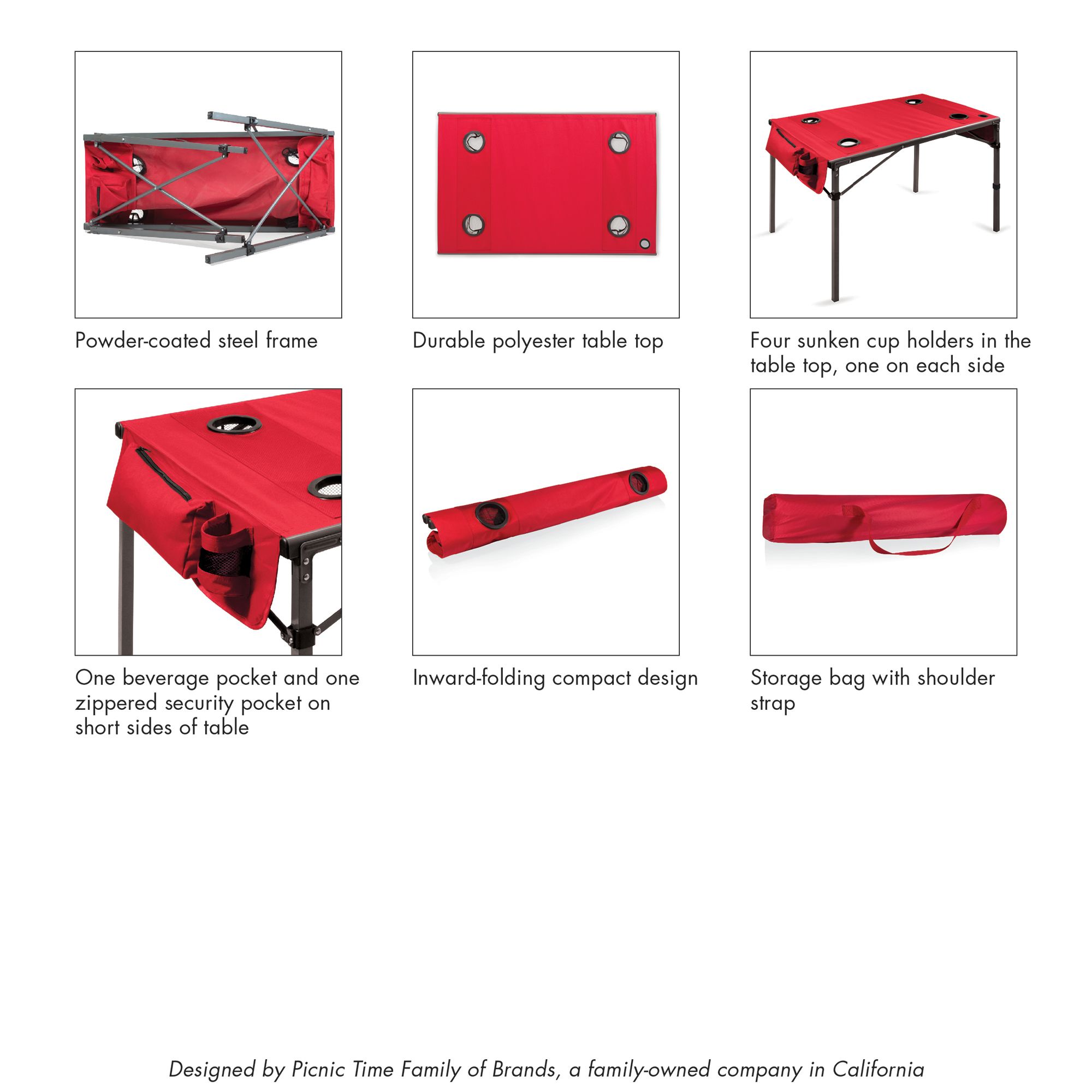 Picnic Time Jacksonville Jaguars Portable Travel Folding Table