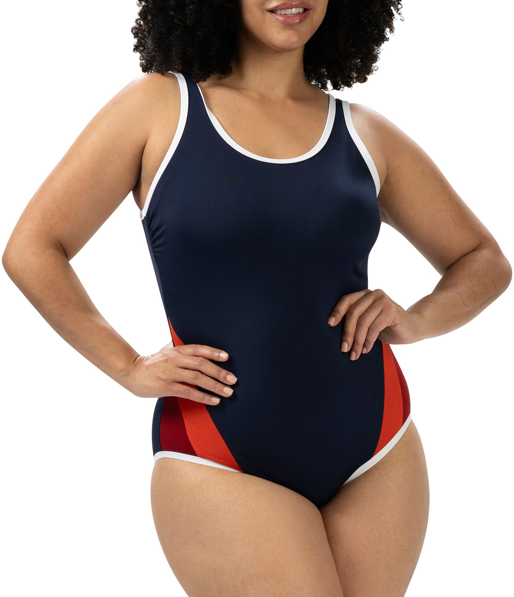 Dolfin Women's Colorblock Scoop Back One Piece Swimsuit product image