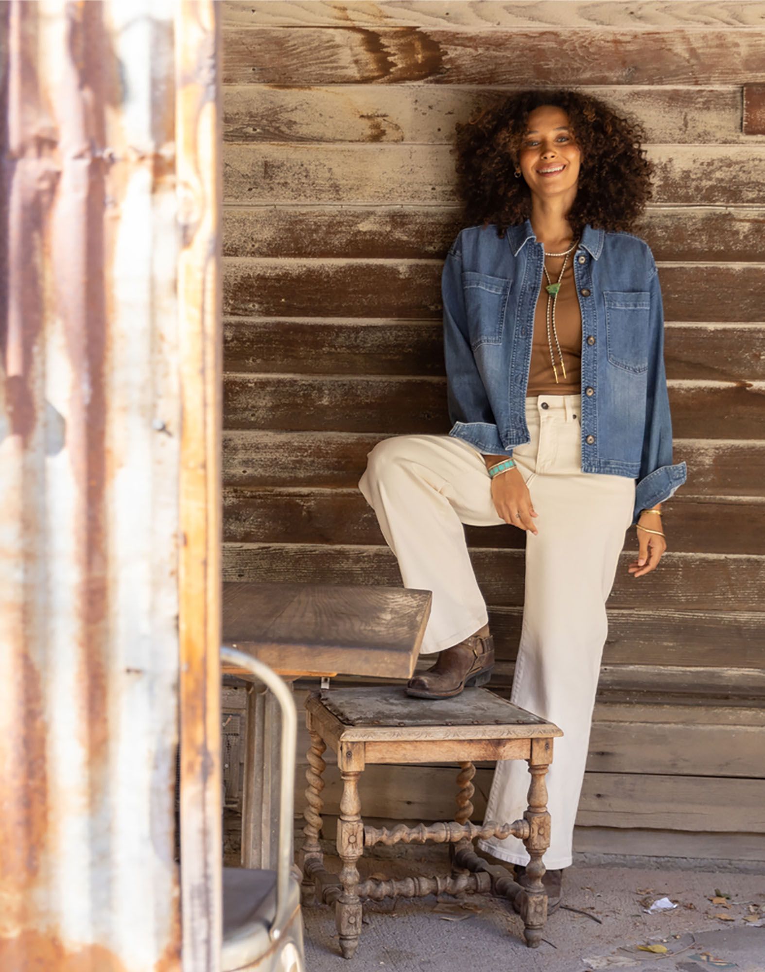 Carve Designs Women's Flora Denim Shacket product image