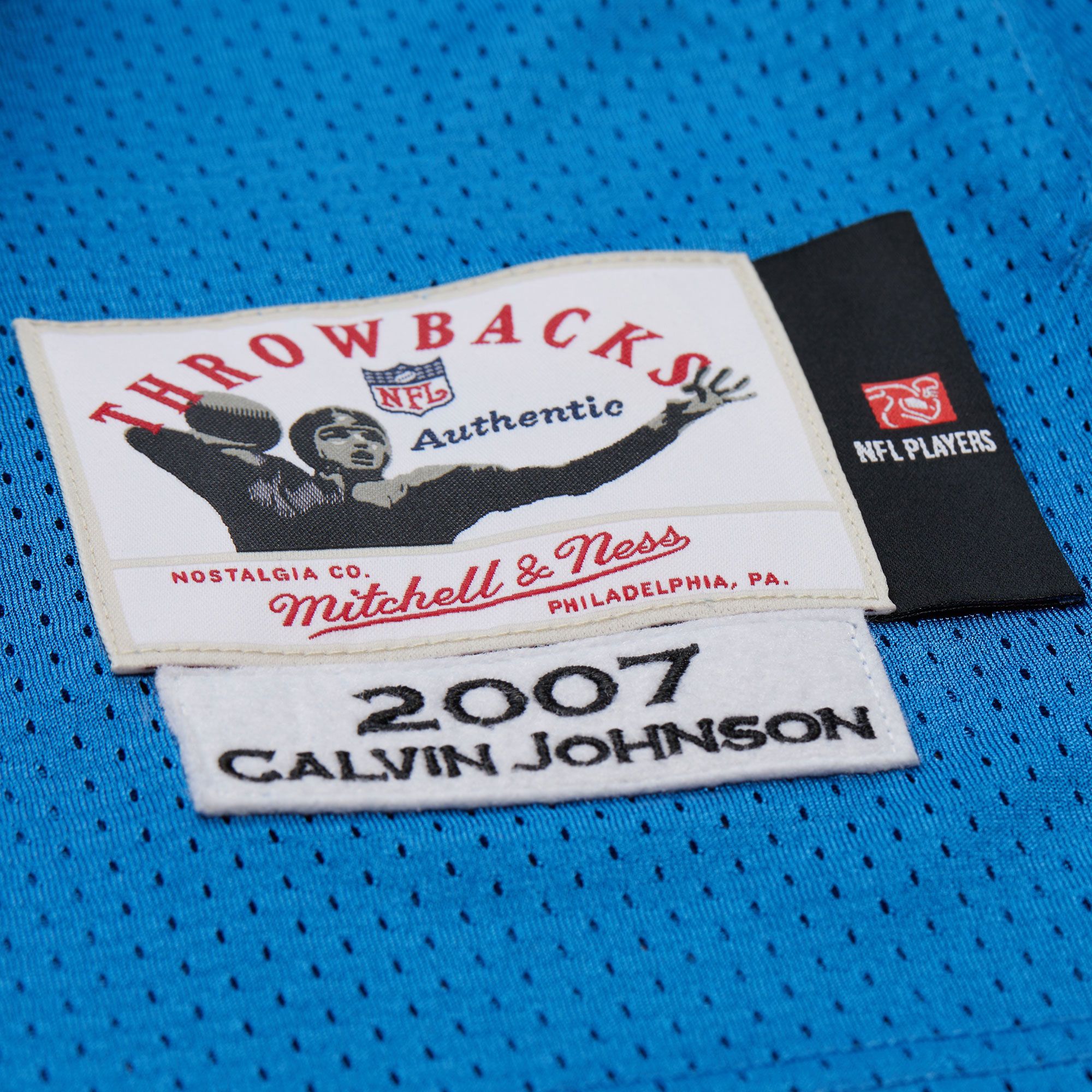 Mitchell & Ness Men's 2007 Detroit Lions Calvin Johnson #81 Blue Legacy Jersey product image