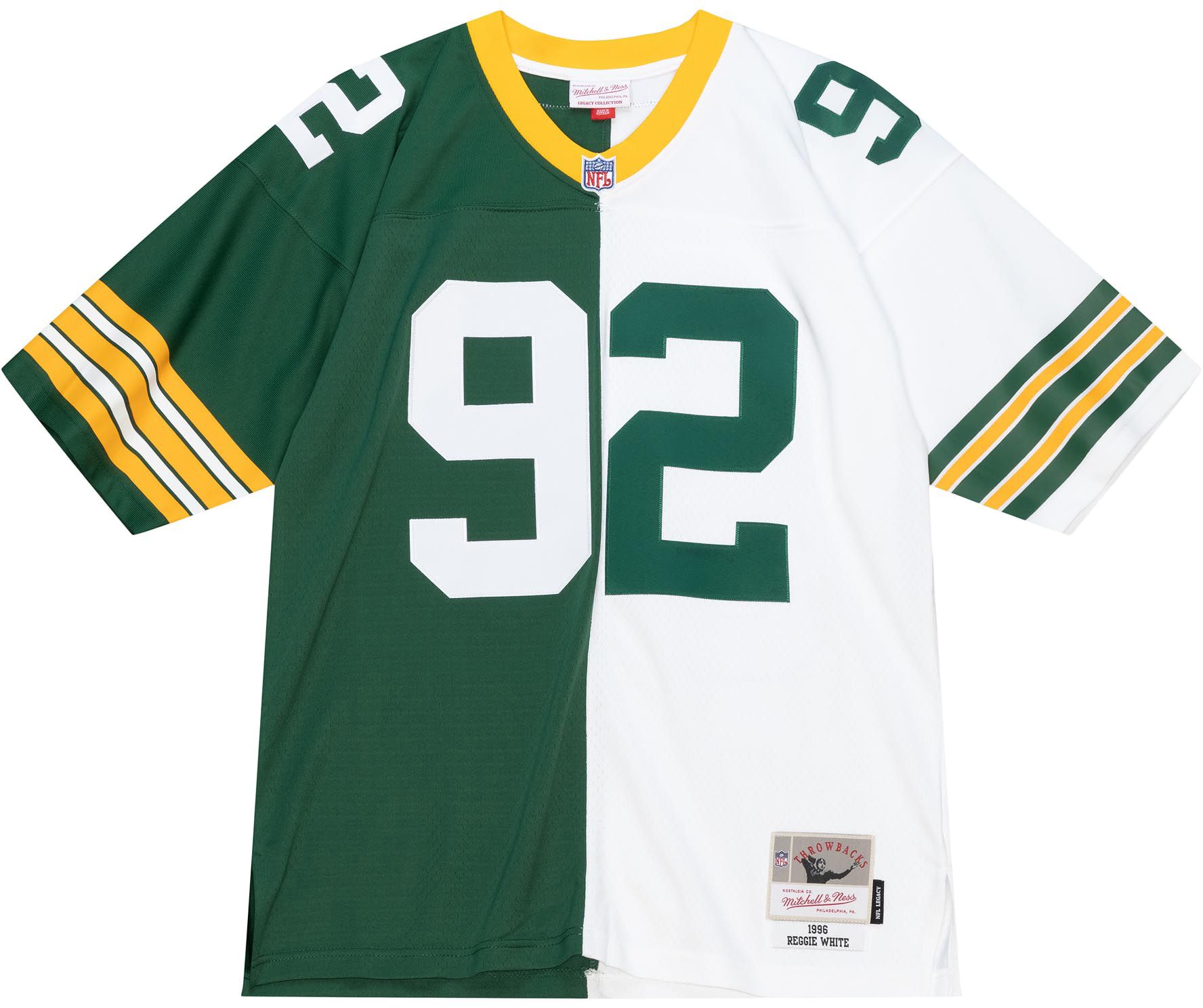 Mitchell & Ness Men's Green Bay Packers Reggie White #92 1996 Split Throwback Jersey product image