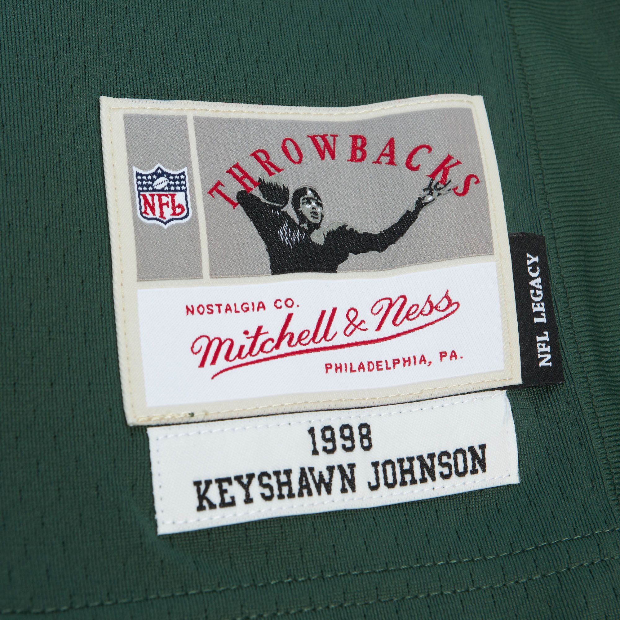 Mitchell & Ness Men's New York Jets Keyshawn Johnson #19 1998 Green Throwback Jersey product image