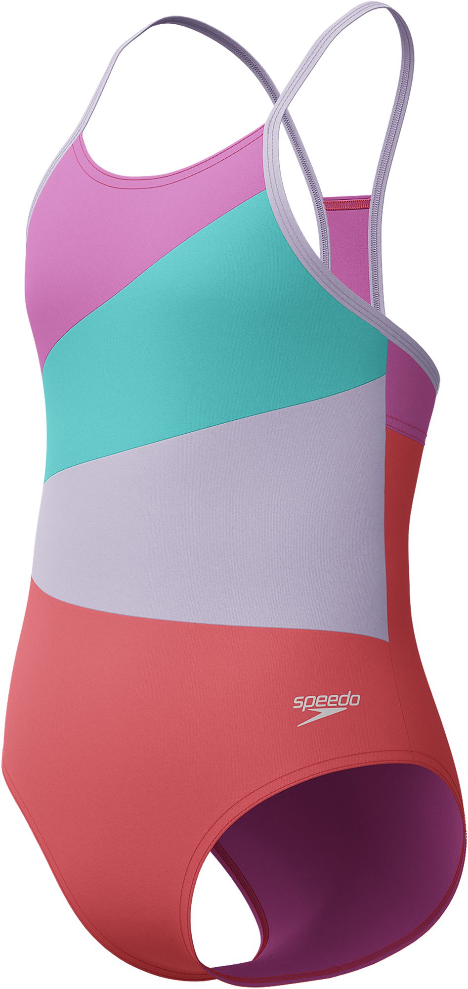 Speedo Girls' Radiating Splice One Piece Swimsuit product image
