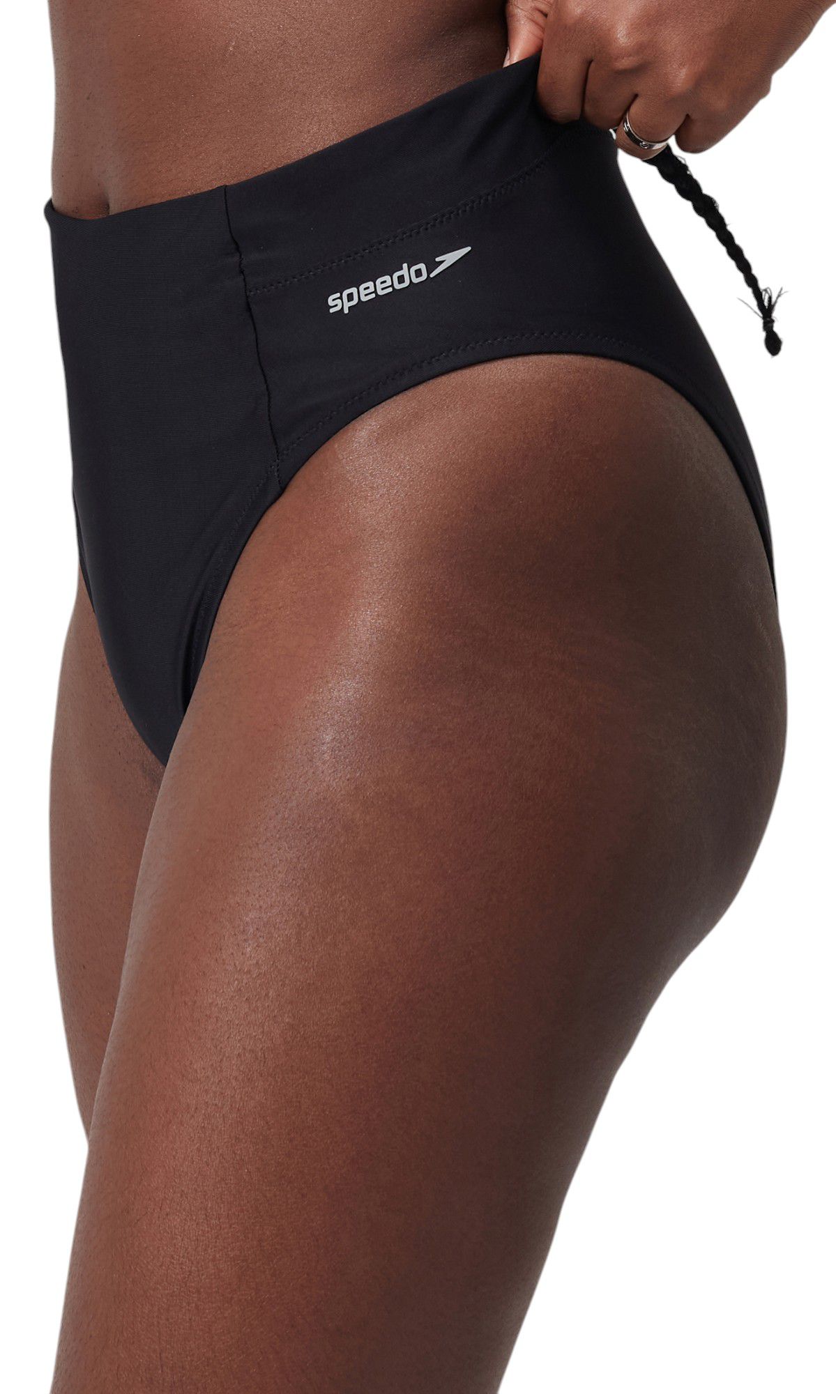 Speedo Women's Solid High Waist Bikini Swim Bottoms product image
