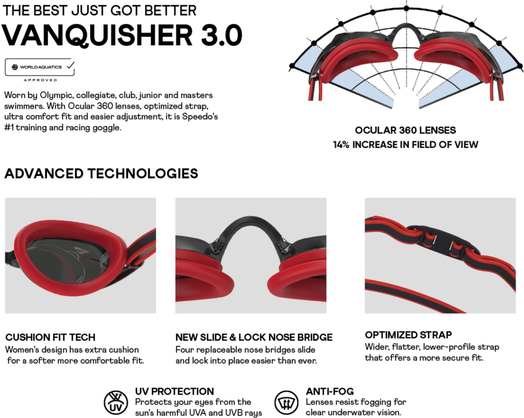 Speedo Women's Vanquisher 3.0 Goggles product image