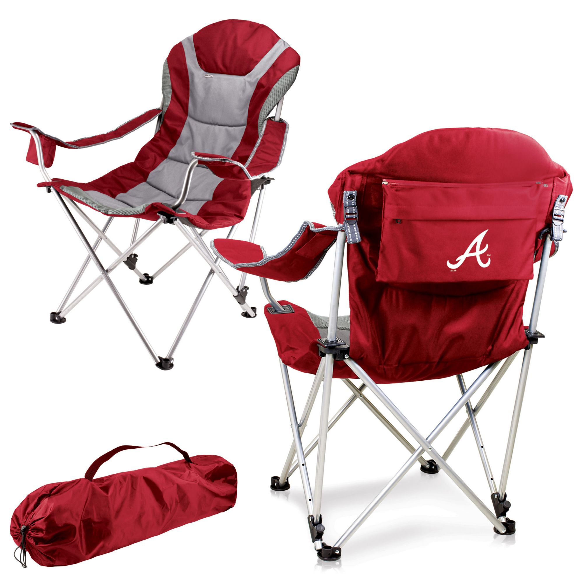 Picnic Time Atlanta Braves Reclining Camp Chair