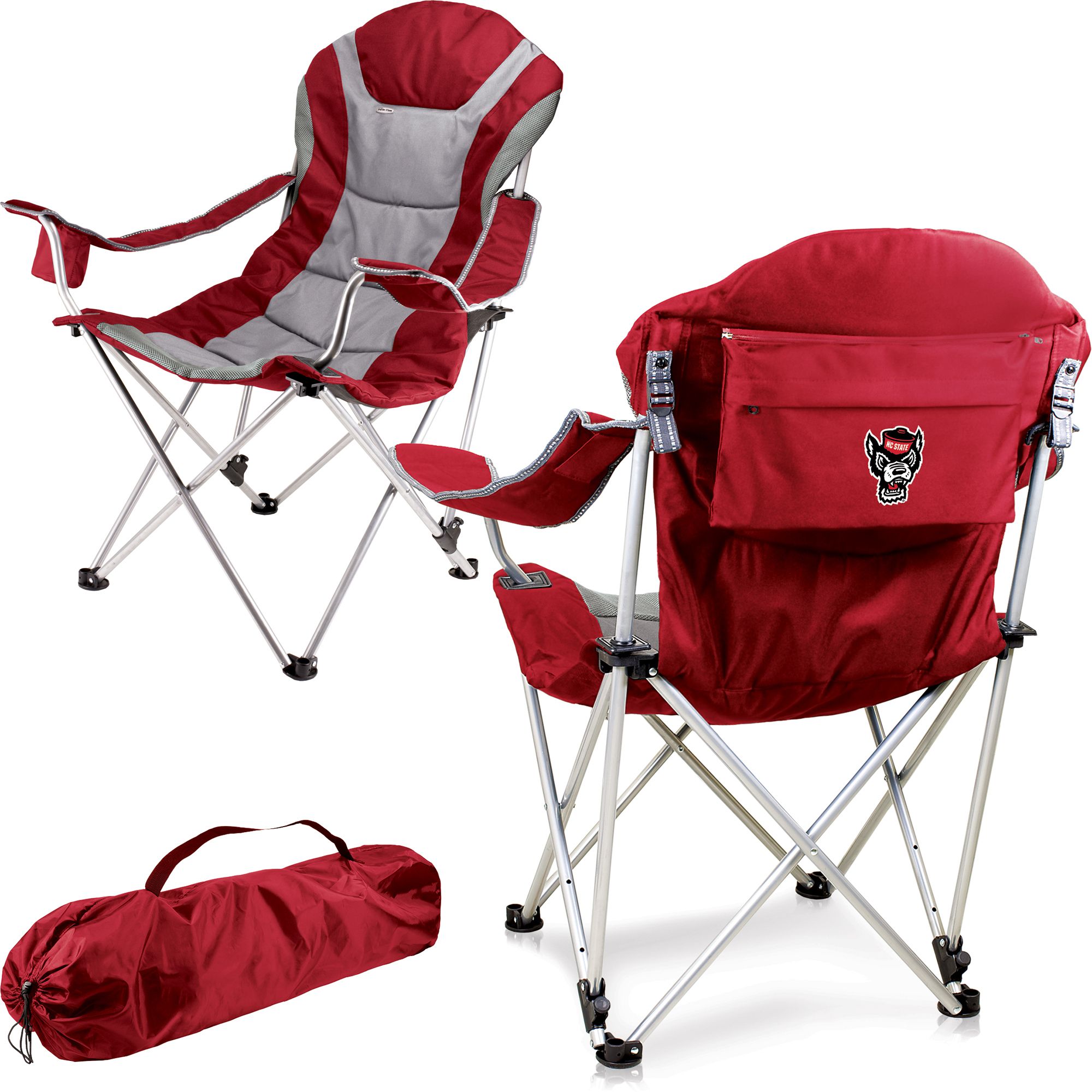 Picnic Time NC State Wolfpack Reclining Camp Chair