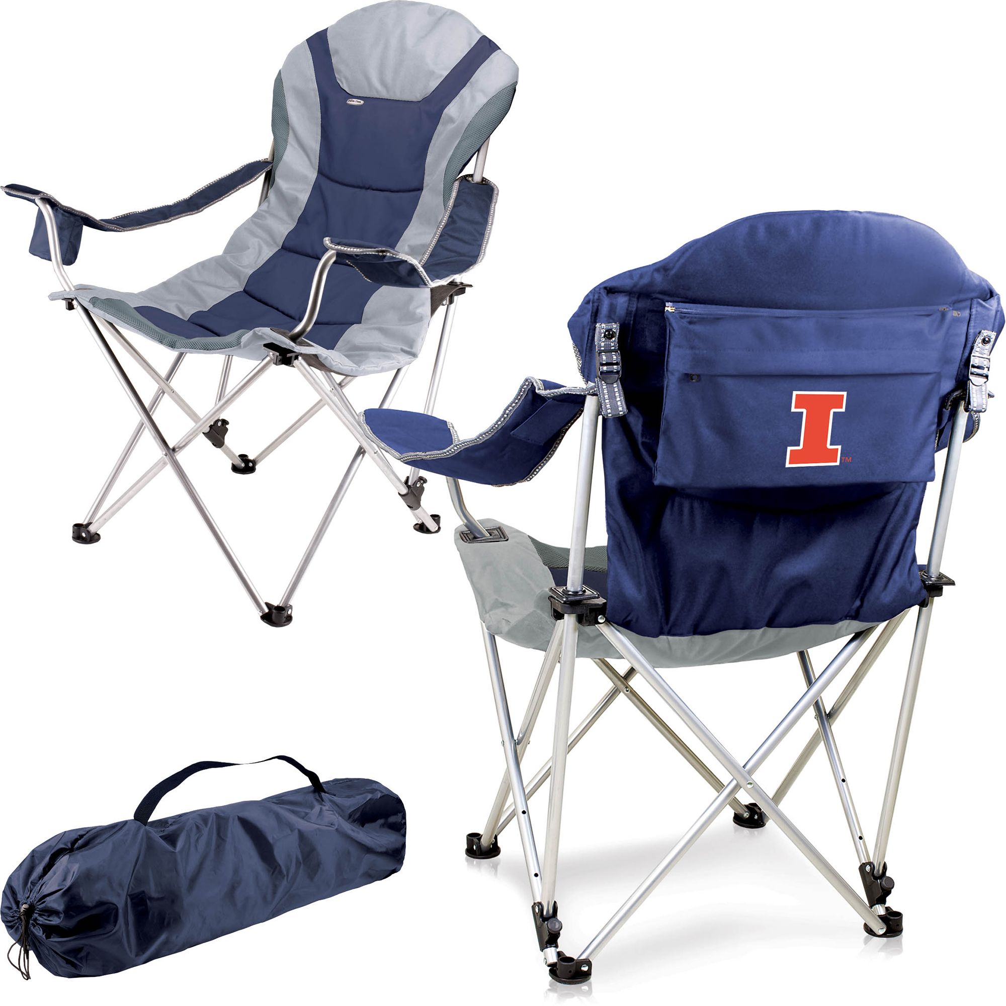Picnic Time Illinois Fighting Illini Reclining Camp Chair product image